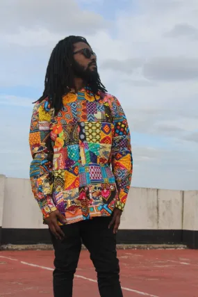 African Patchwork Shirt - Colour Crazy Festival Shirt