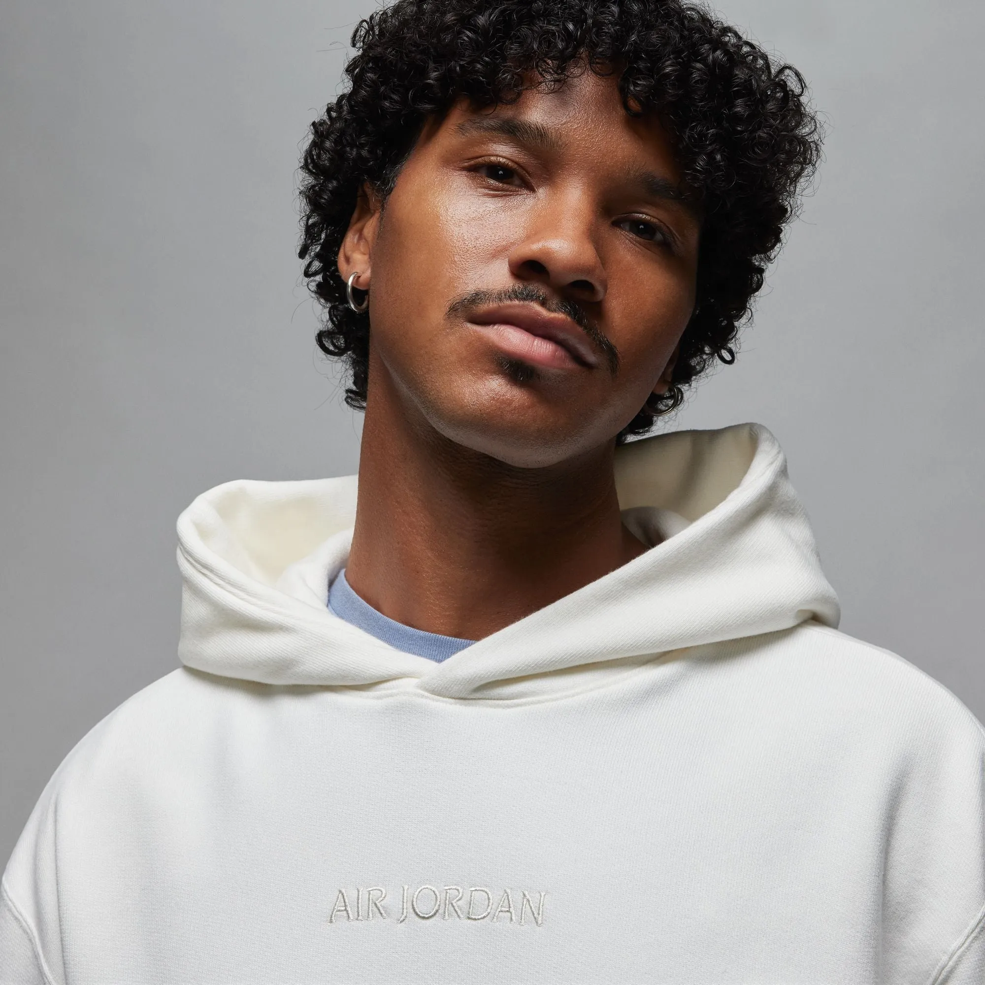 Sail Air Jordan Wordmark Fleece Hoodie: Enhanced Title for E-commerce Product