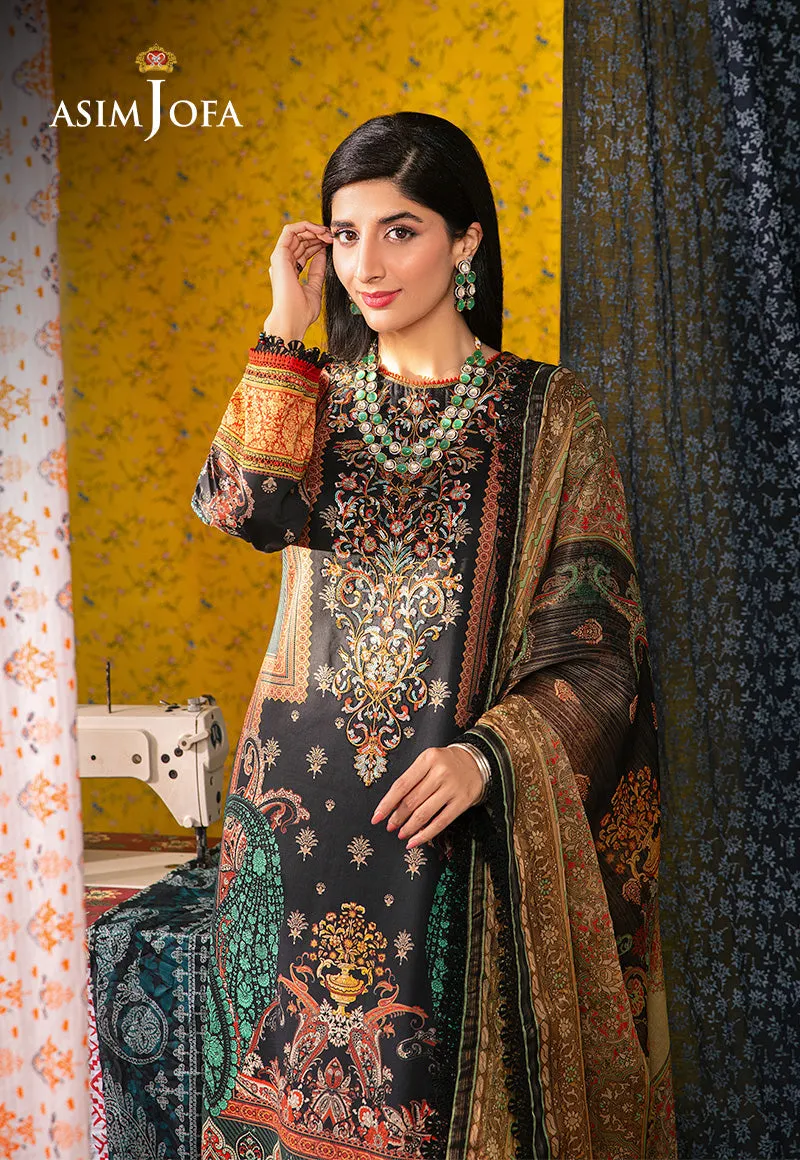 AJARP-18 STITCHED PRINTED LAWN 3 PCS