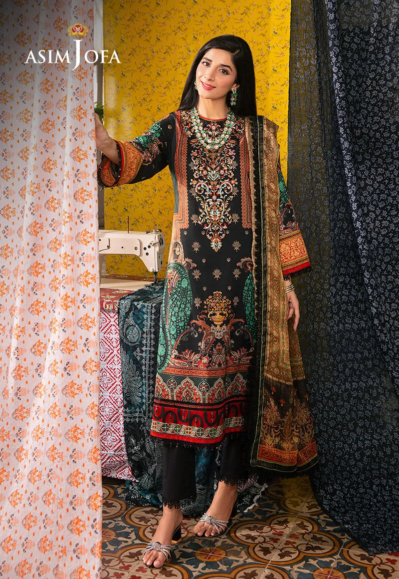 AJARP-18 STITCHED PRINTED LAWN 3 PCS