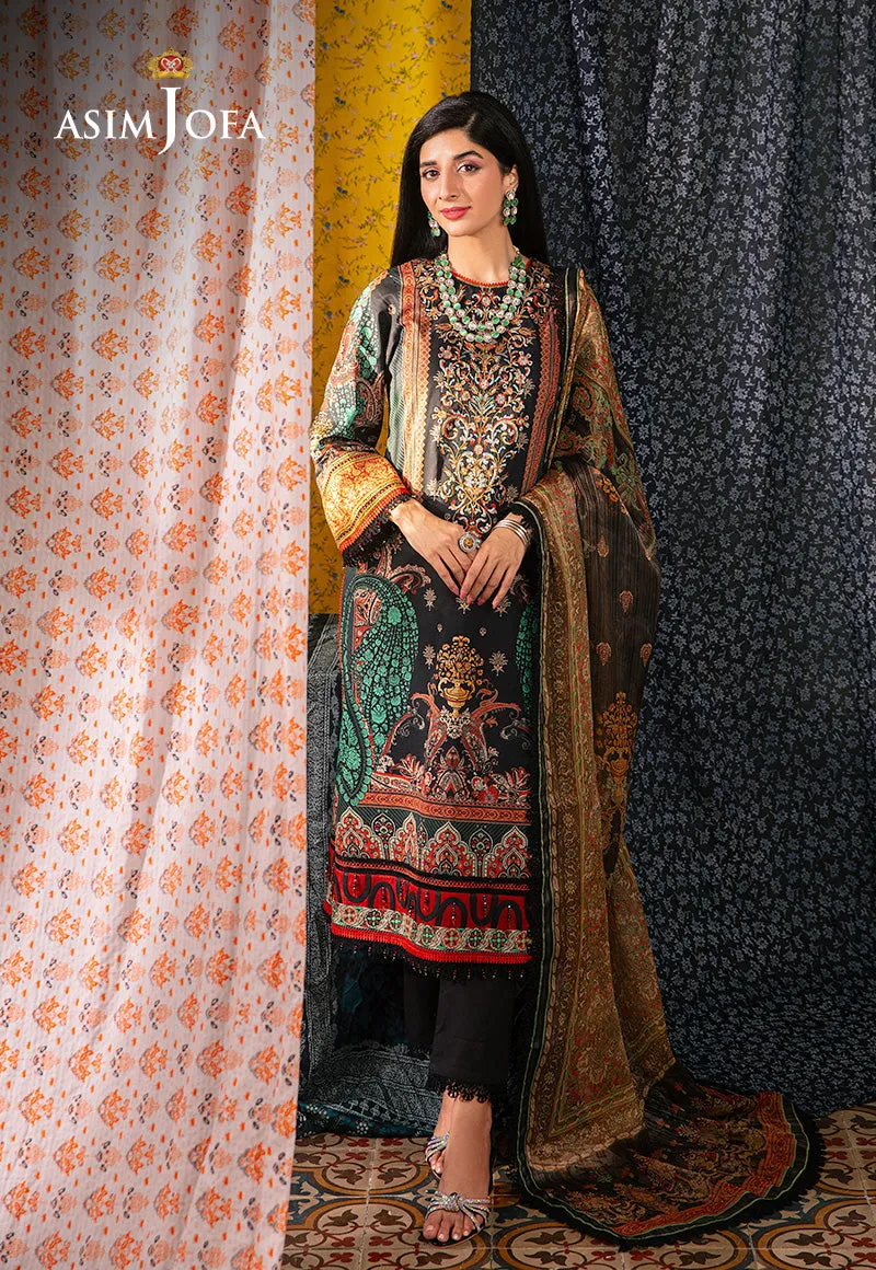 AJARP-18 STITCHED PRINTED LAWN 3 PCS