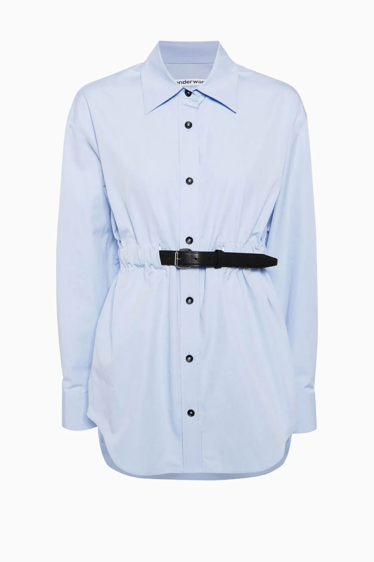 Alexander Wang Luxe Leather Belted Oxford Shirt - Effortlessly Chic & Versatile