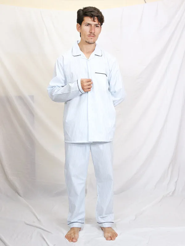 AN Men's Night Suit White Multi Lines