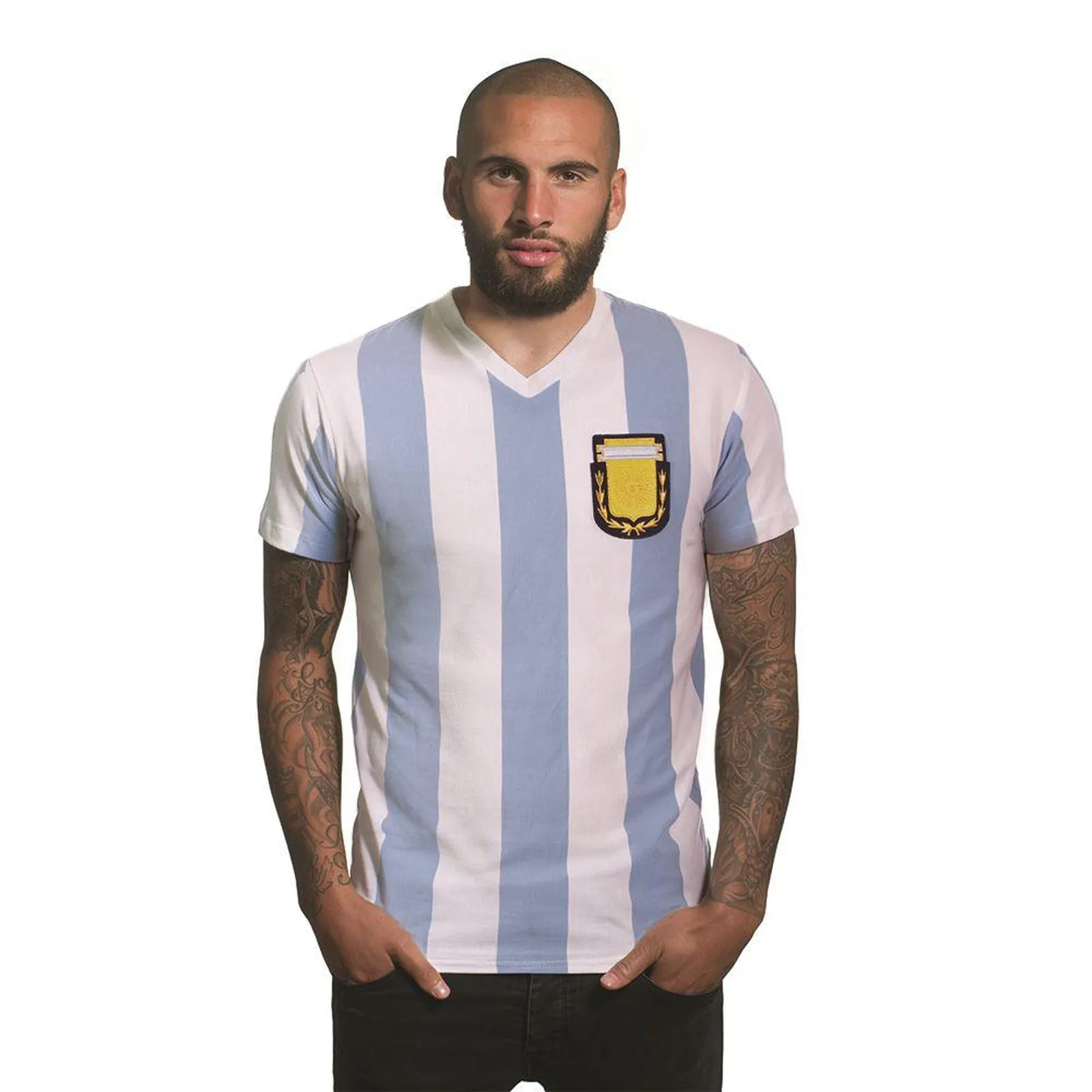 Argentina 1982 V-Neck T-Shirt by COPA Football