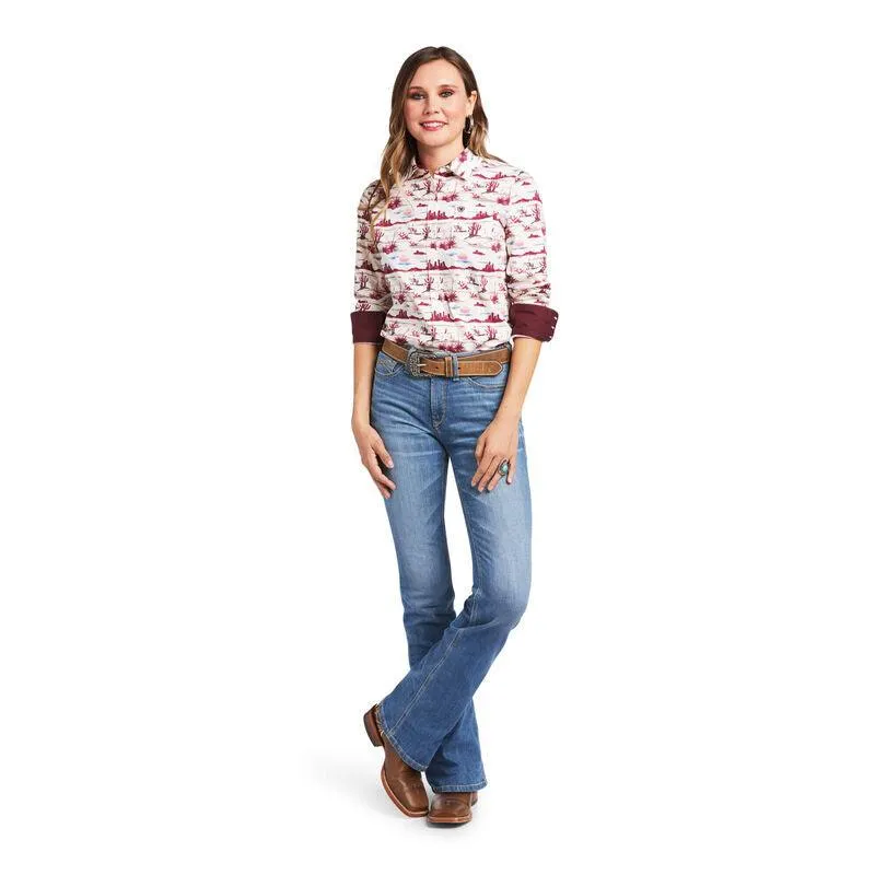 Ariat Women's Kirby Stretch Yuma Landscape Print Western Shirt 10039339