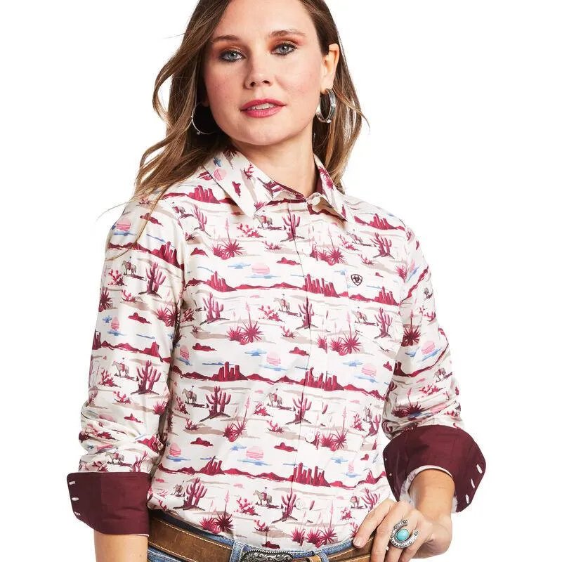 Ariat Women's Kirby Stretch Yuma Landscape Print Western Shirt 10039339