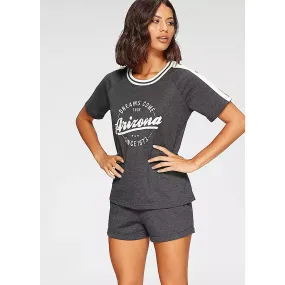 Arizona Charcoal Shorty Pyjamas Set