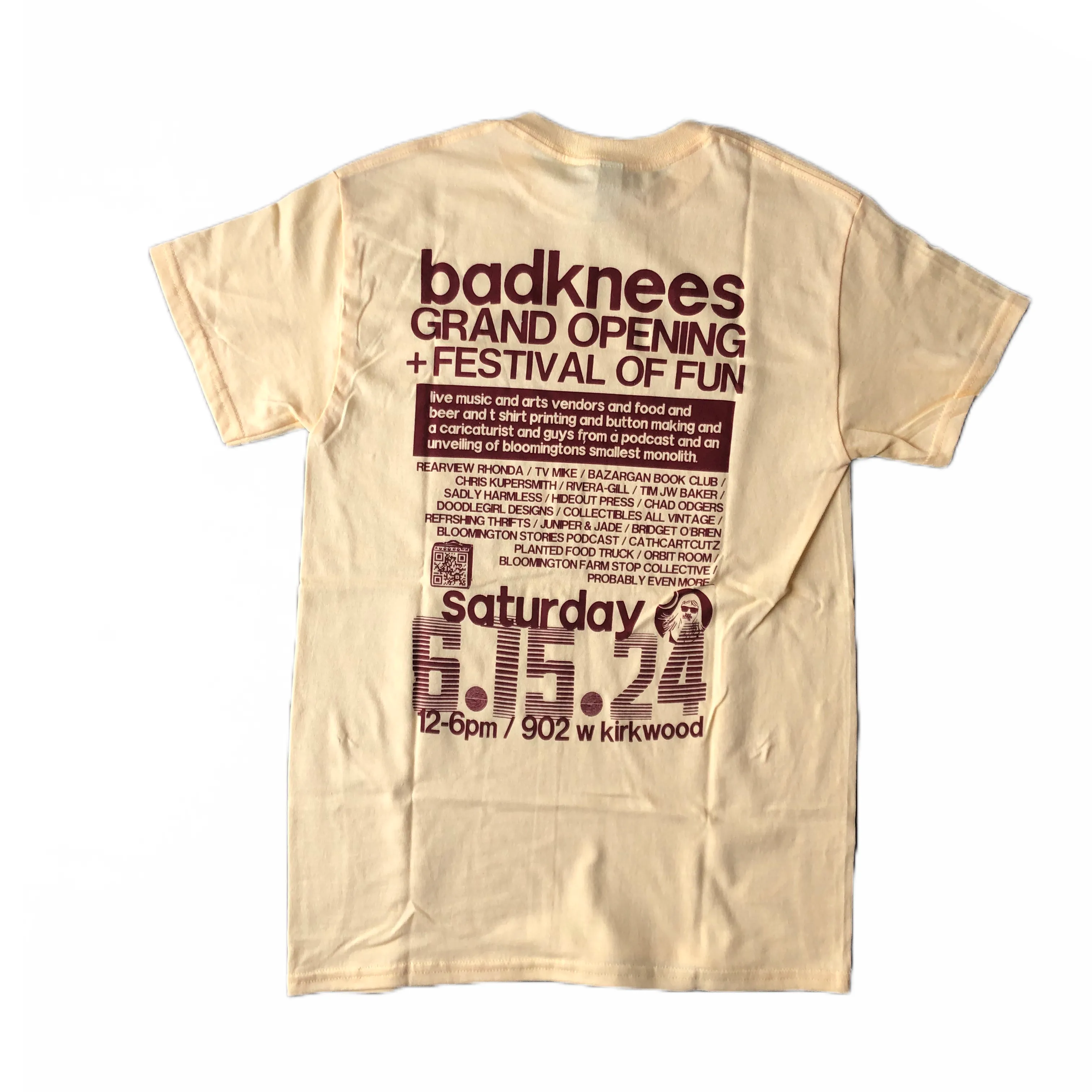 badknees Festival of Fun T-shirt - Barbecue Dijon