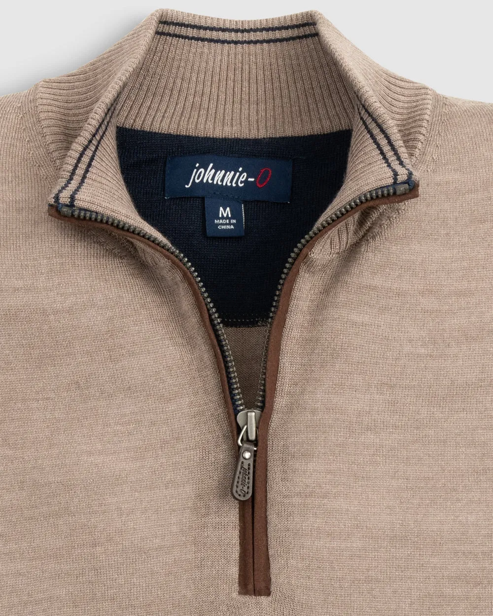 Baron 1/4 Zip Pullover Sweater in Oatmeal