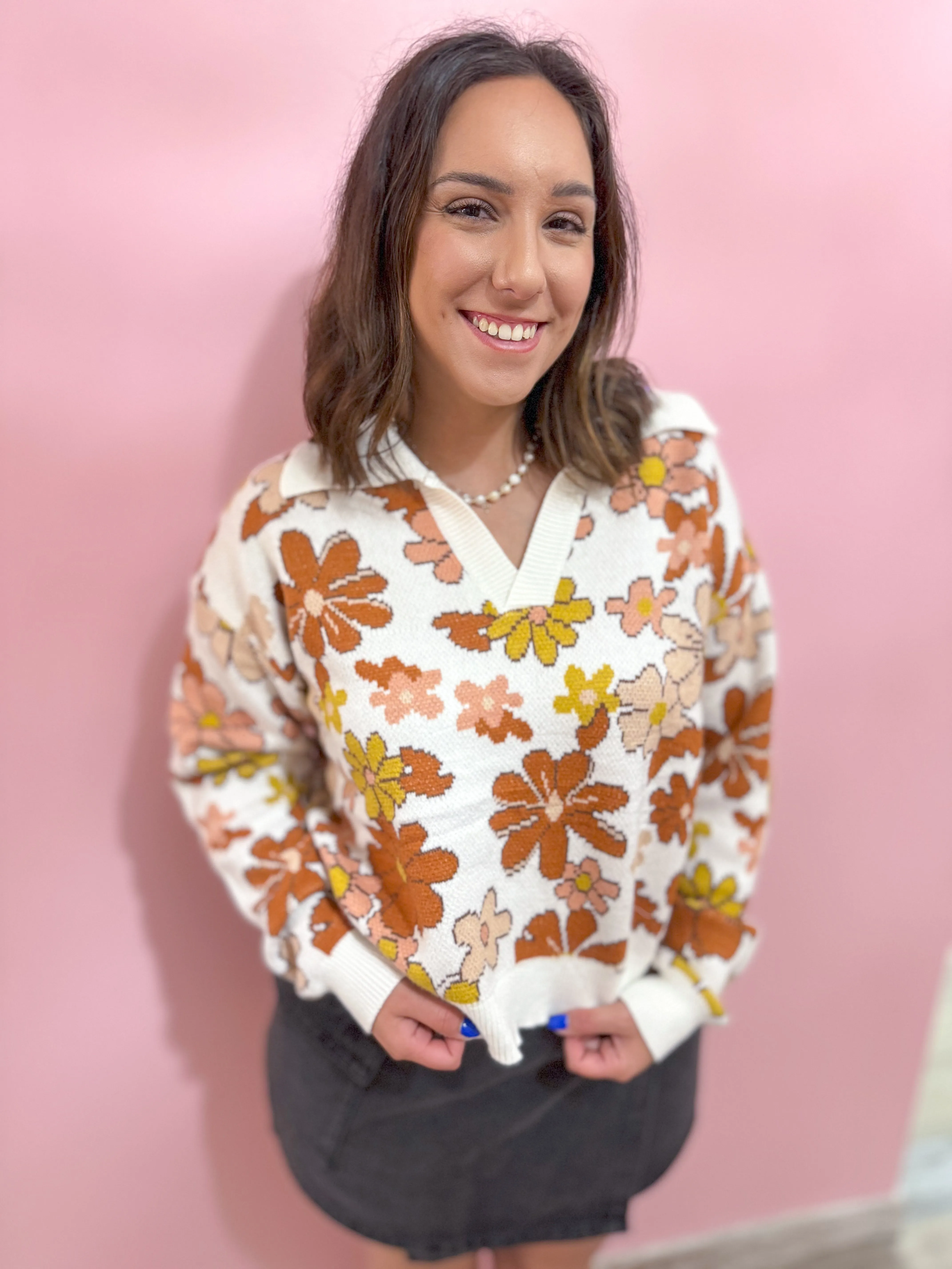 Baylee Floral Sweater Top