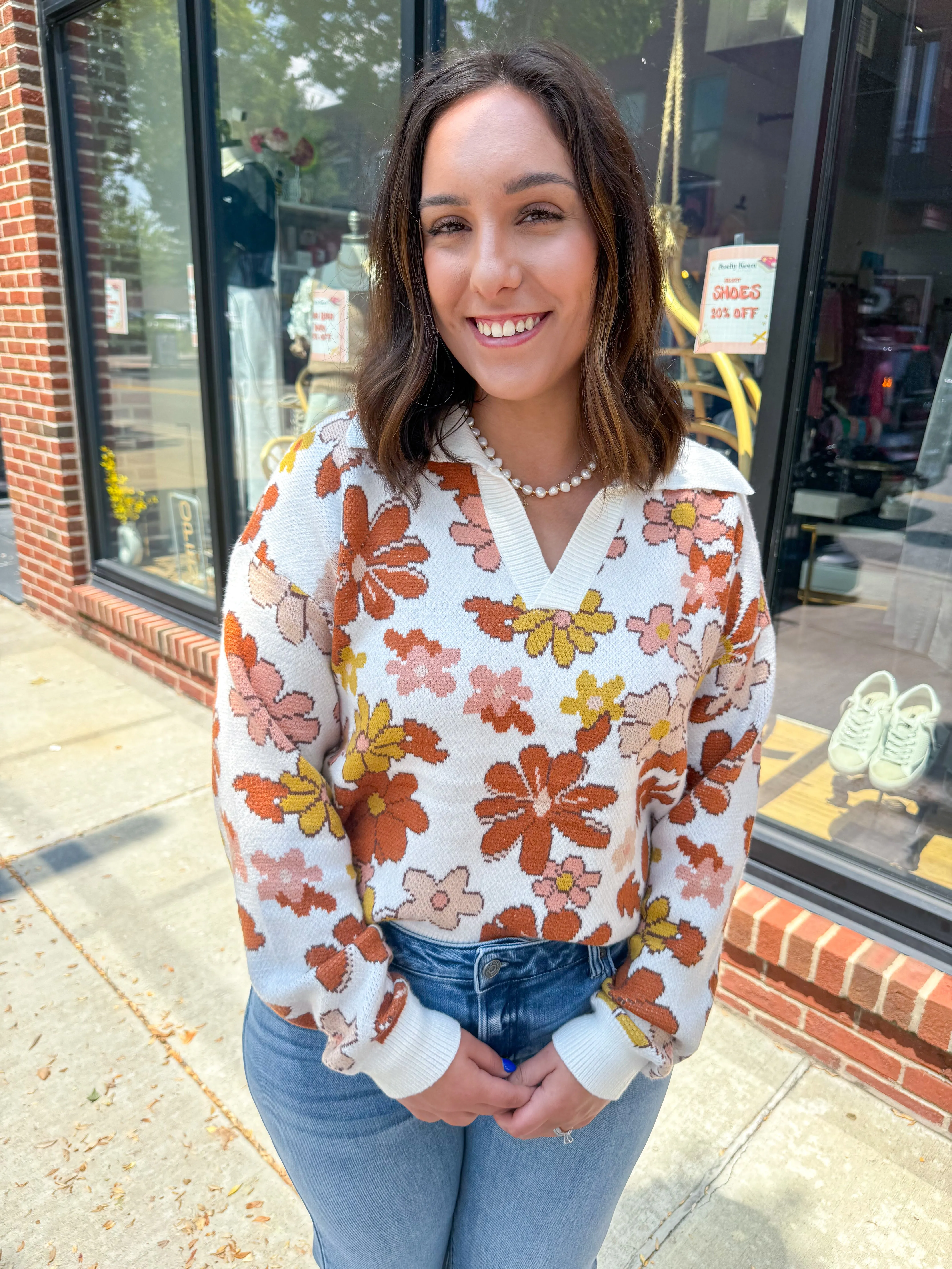 Baylee Floral Sweater Top