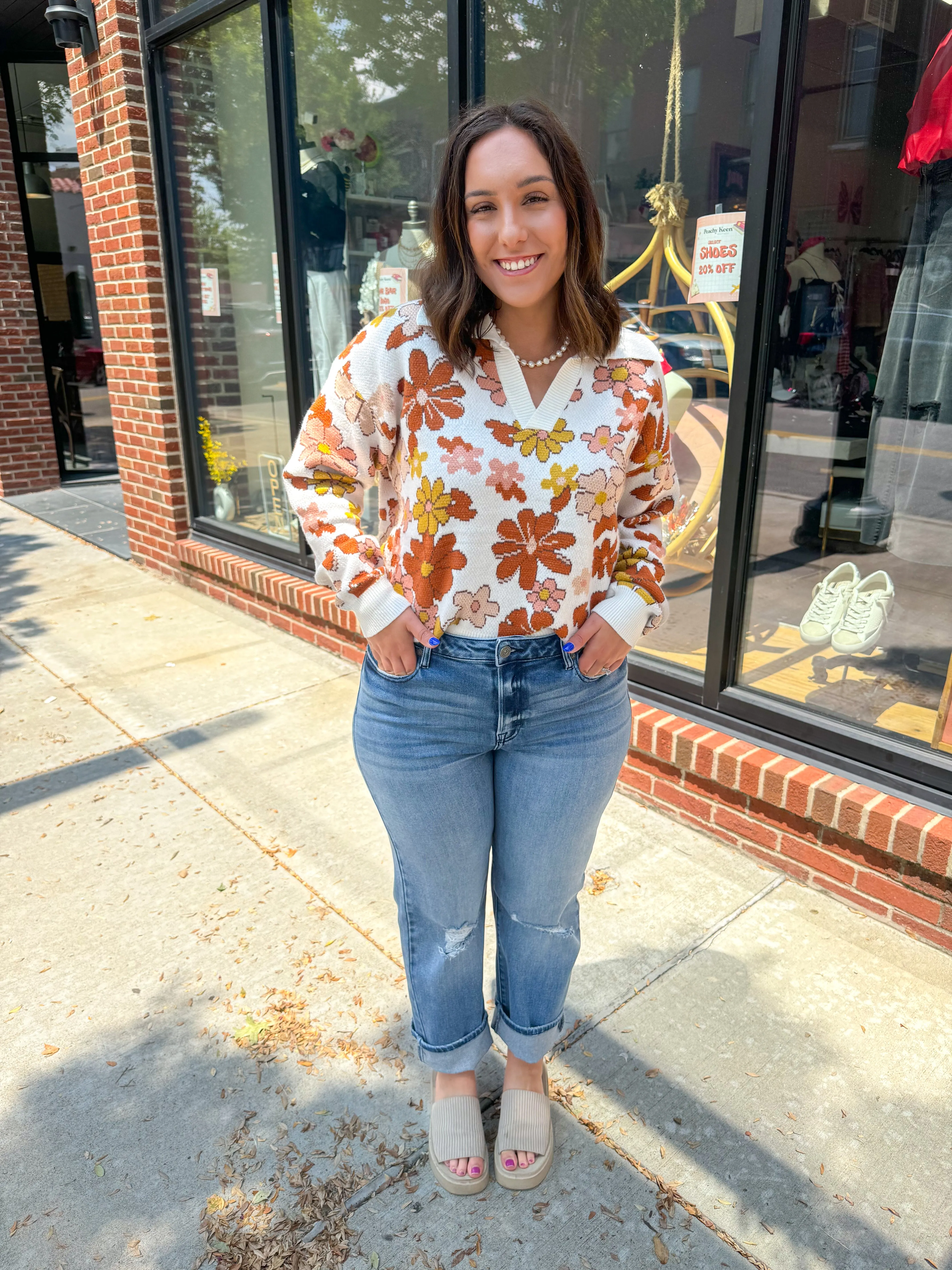 Baylee Floral Sweater Top