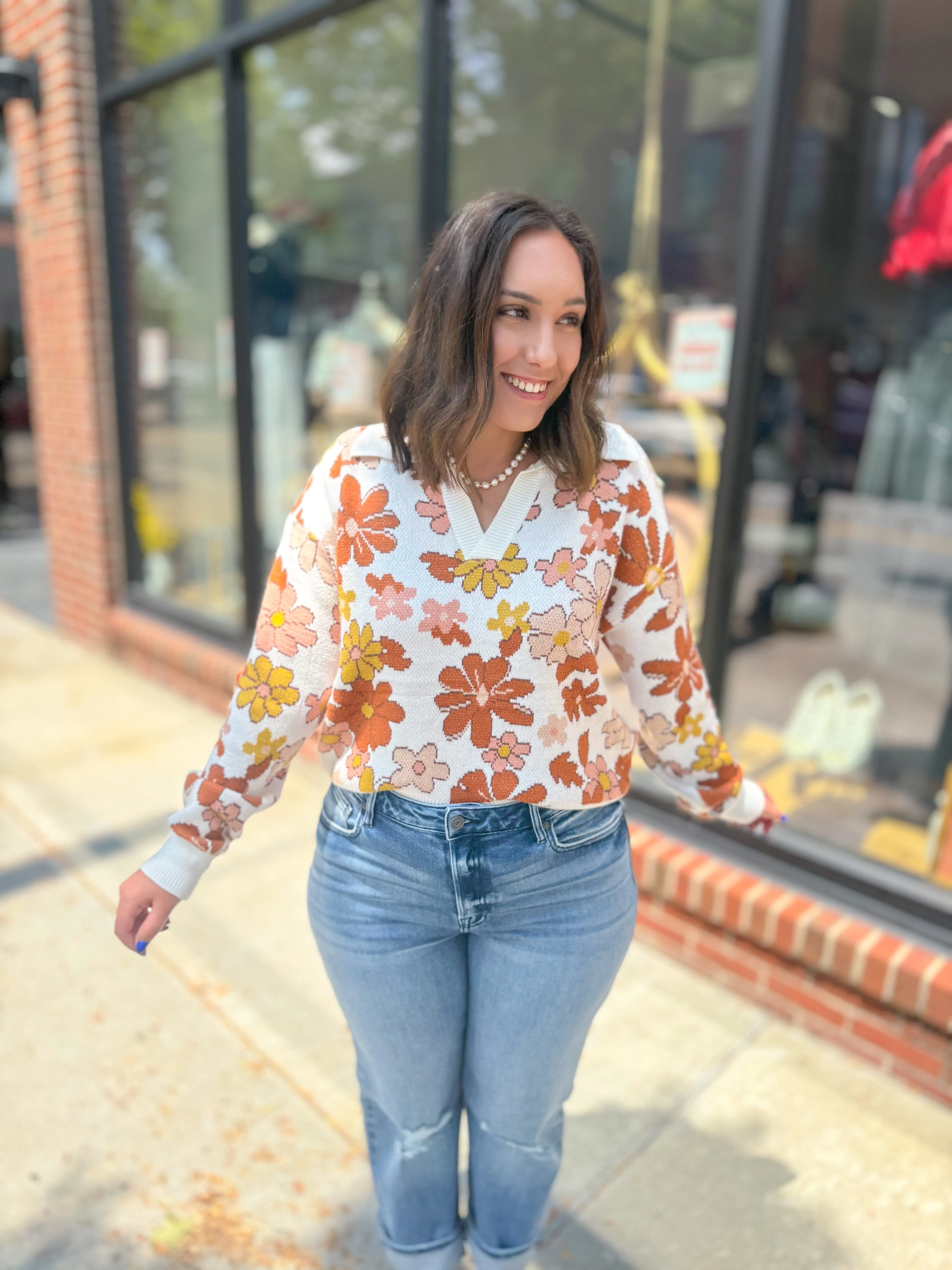 Baylee Floral Sweater Top