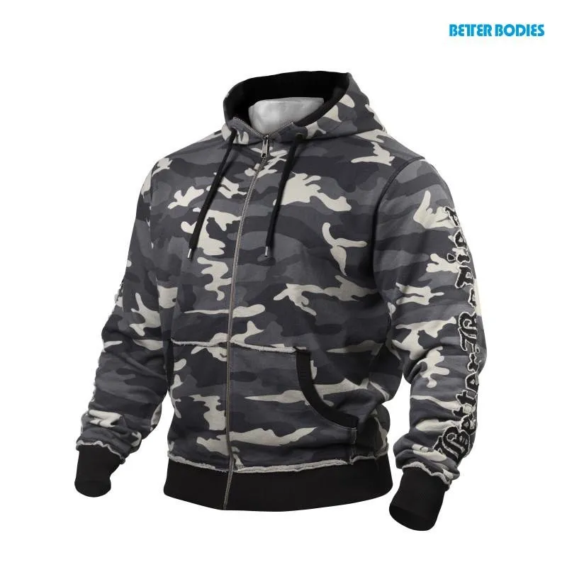 Better Bodies Men's Street Hoodie - Grey Camoprint