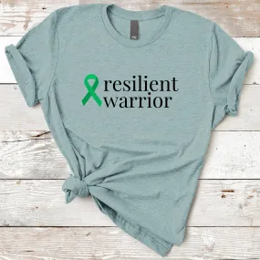 Bile Duct Cancer / Gallbladder Cancer resilient warrior Ribbon T-Shirt - Several Colors Available