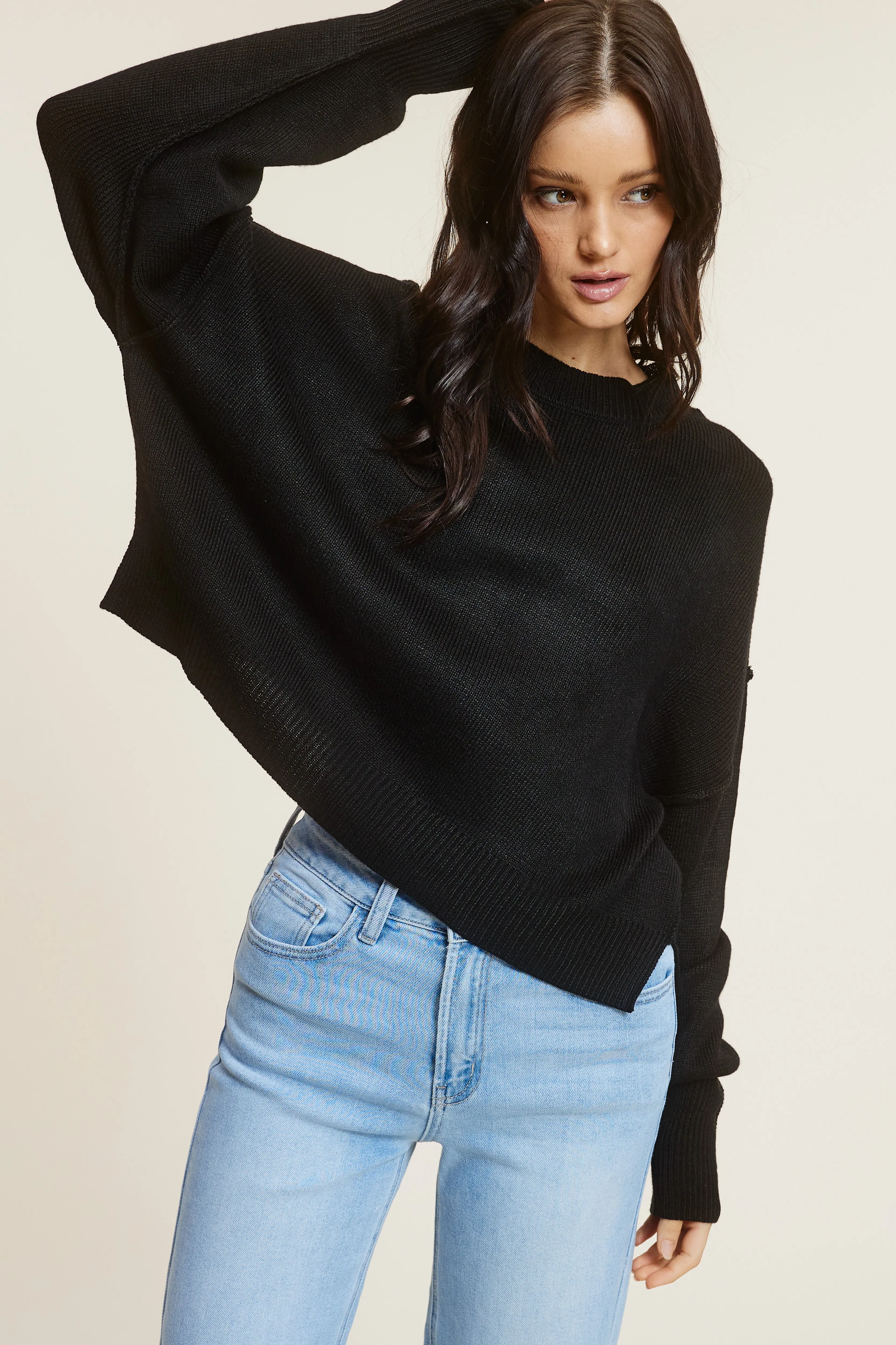 Black Sweater With Stitching