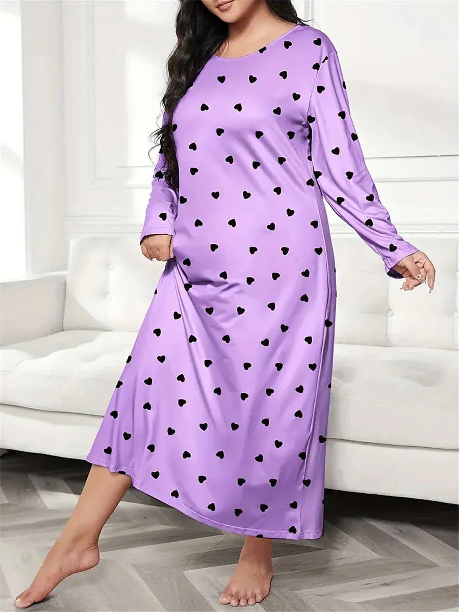 Butterfly Heart Women's Plus Size Nightshirt - Elegant and Comfortable Choice