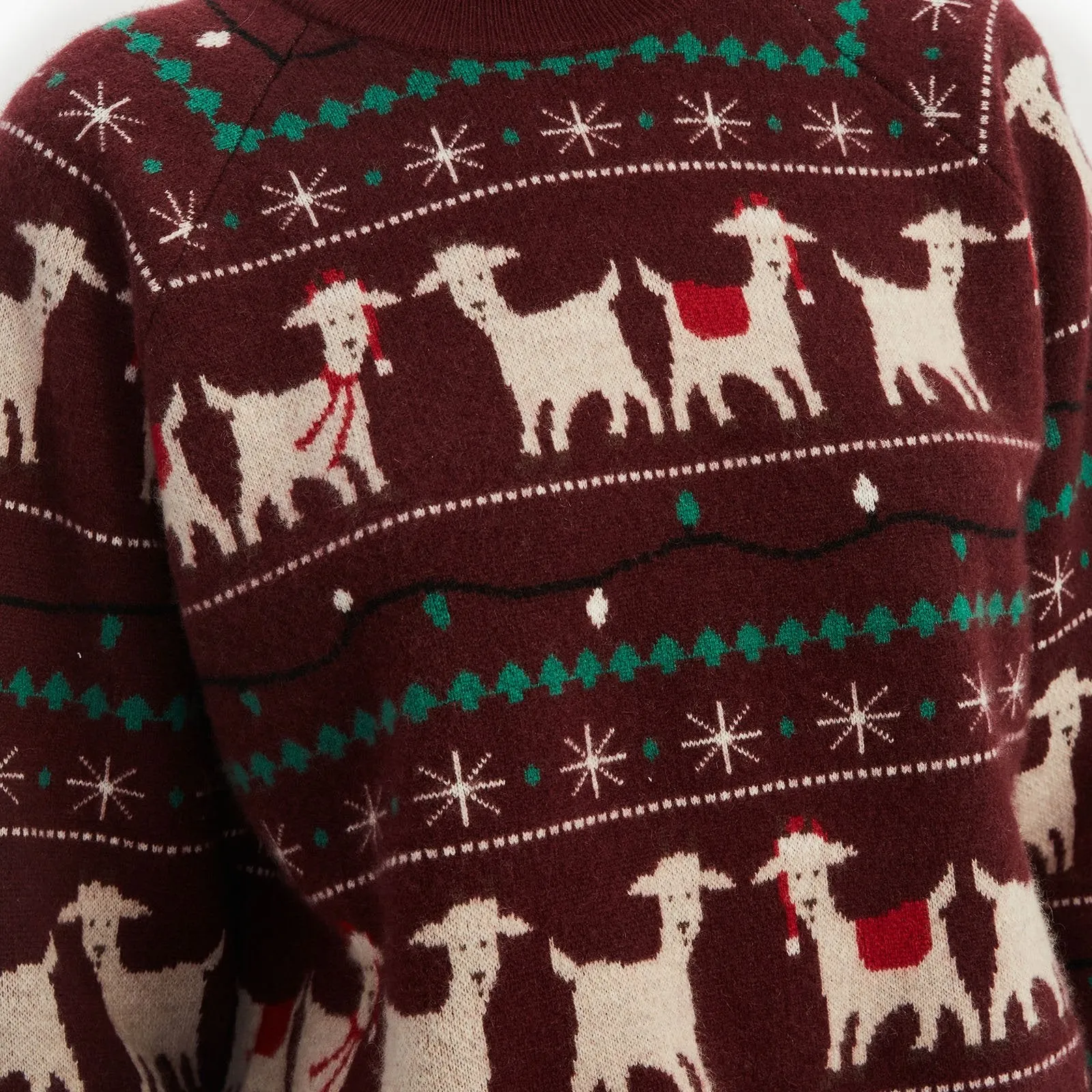 Cashmere Goat Holiday Crewneck Sweater