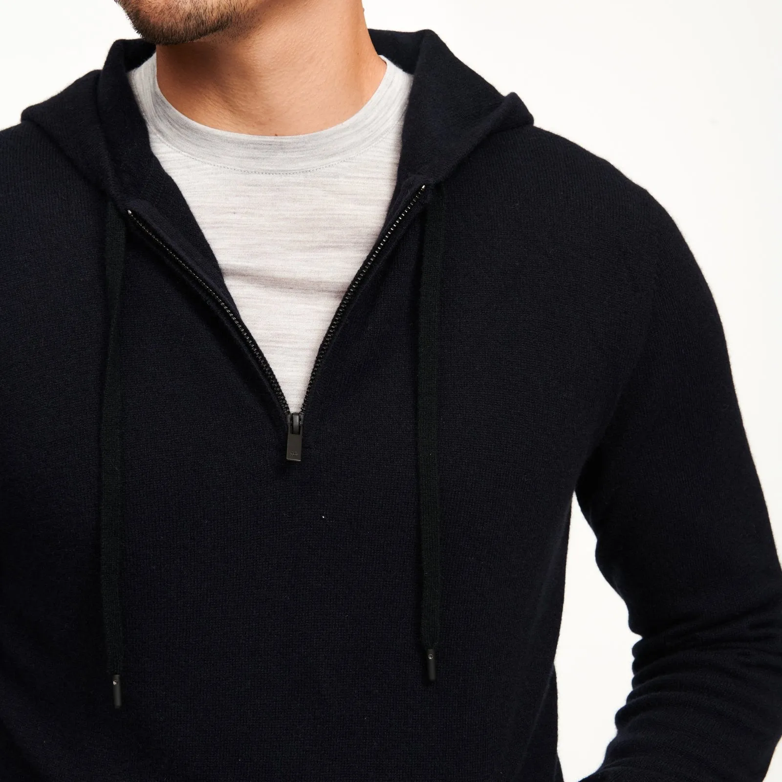 Cashmere Quarter Zip Hoodie