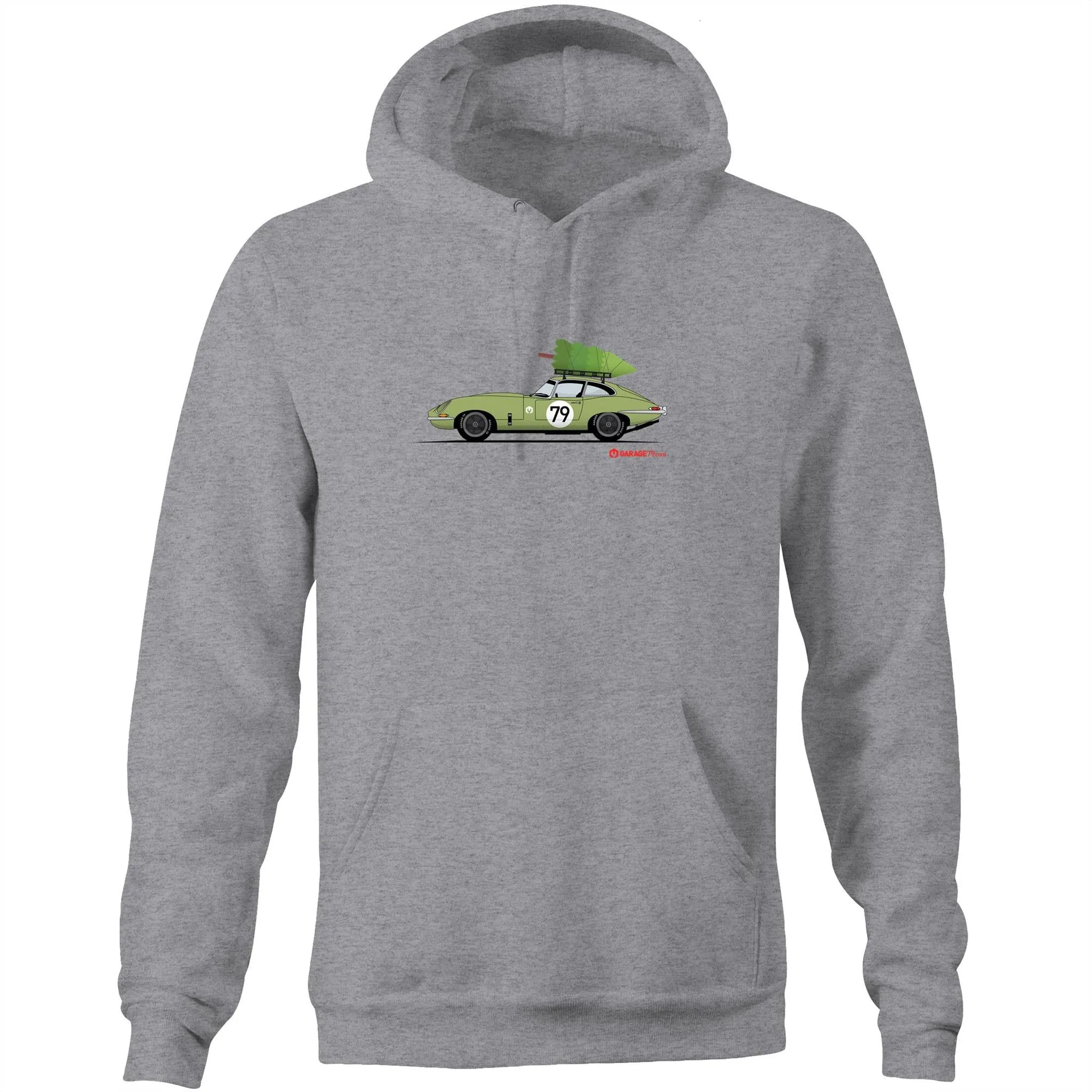 Christmas Jaguar E-Type Series Pocket Hoodie Sweatshirt