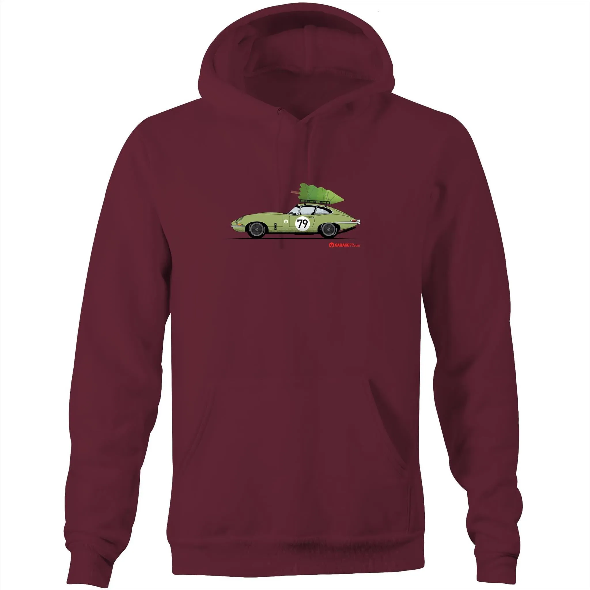 Christmas Jaguar E-Type Series Pocket Hoodie Sweatshirt