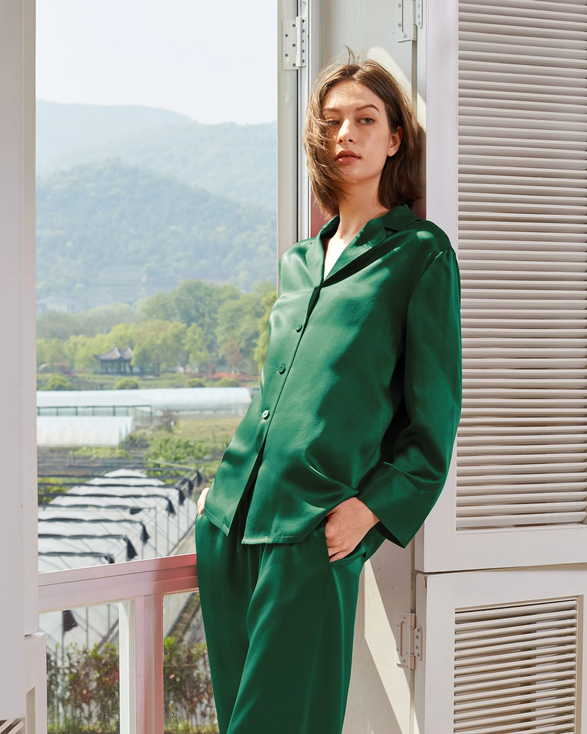 Classic Silk Pajamas - For Women