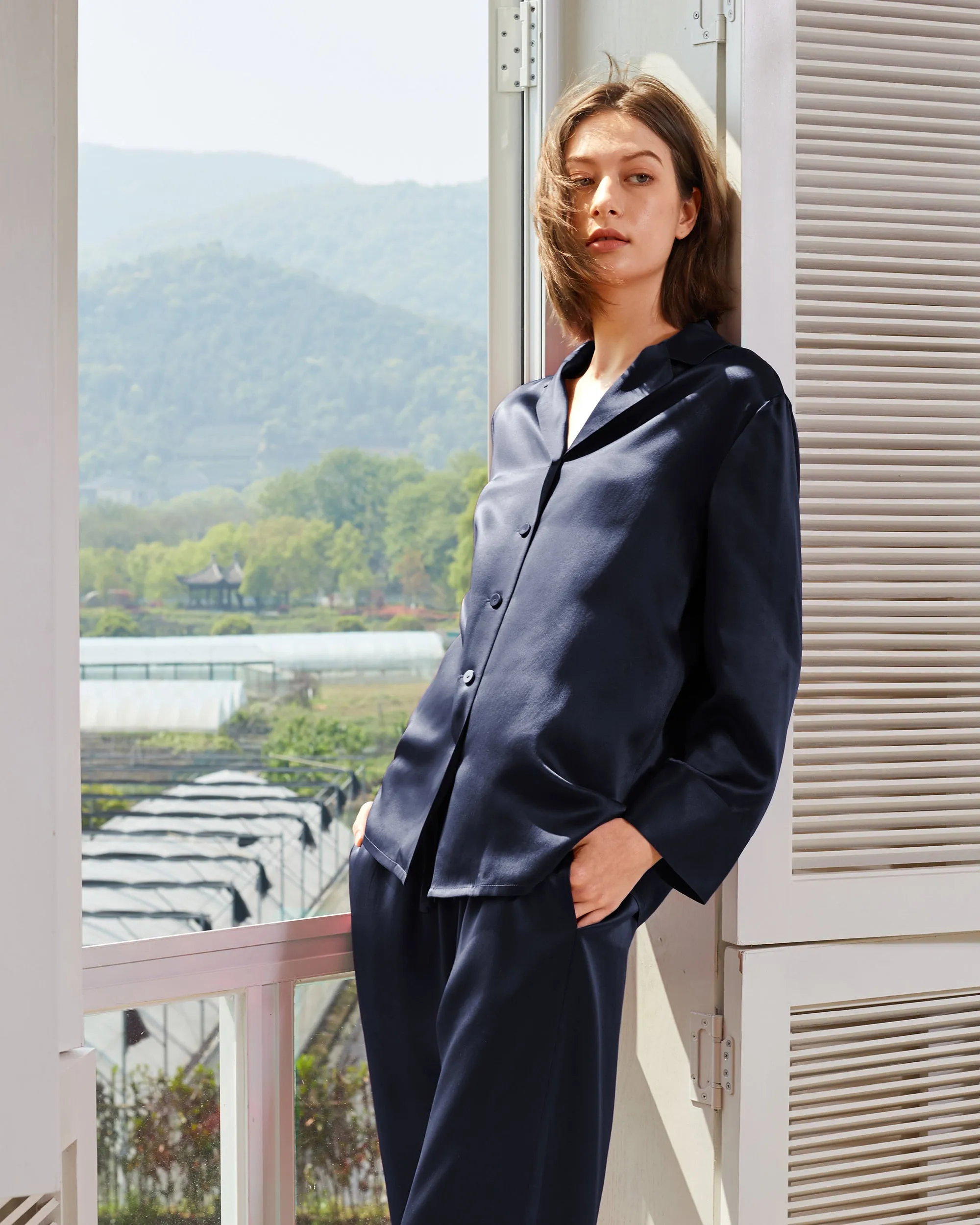 Classic Silk Pajamas - For Women