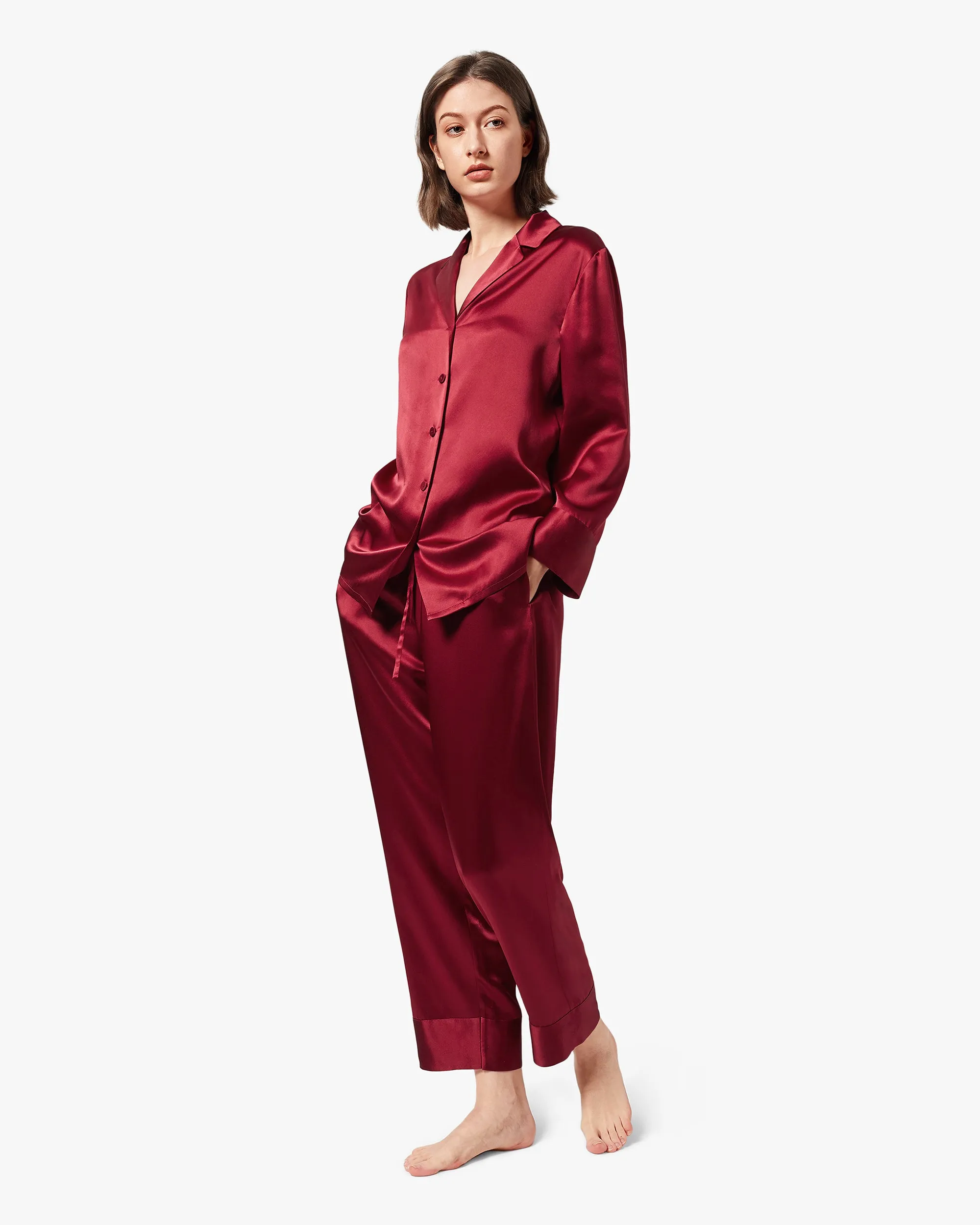 Classic Silk Pajamas - For Women