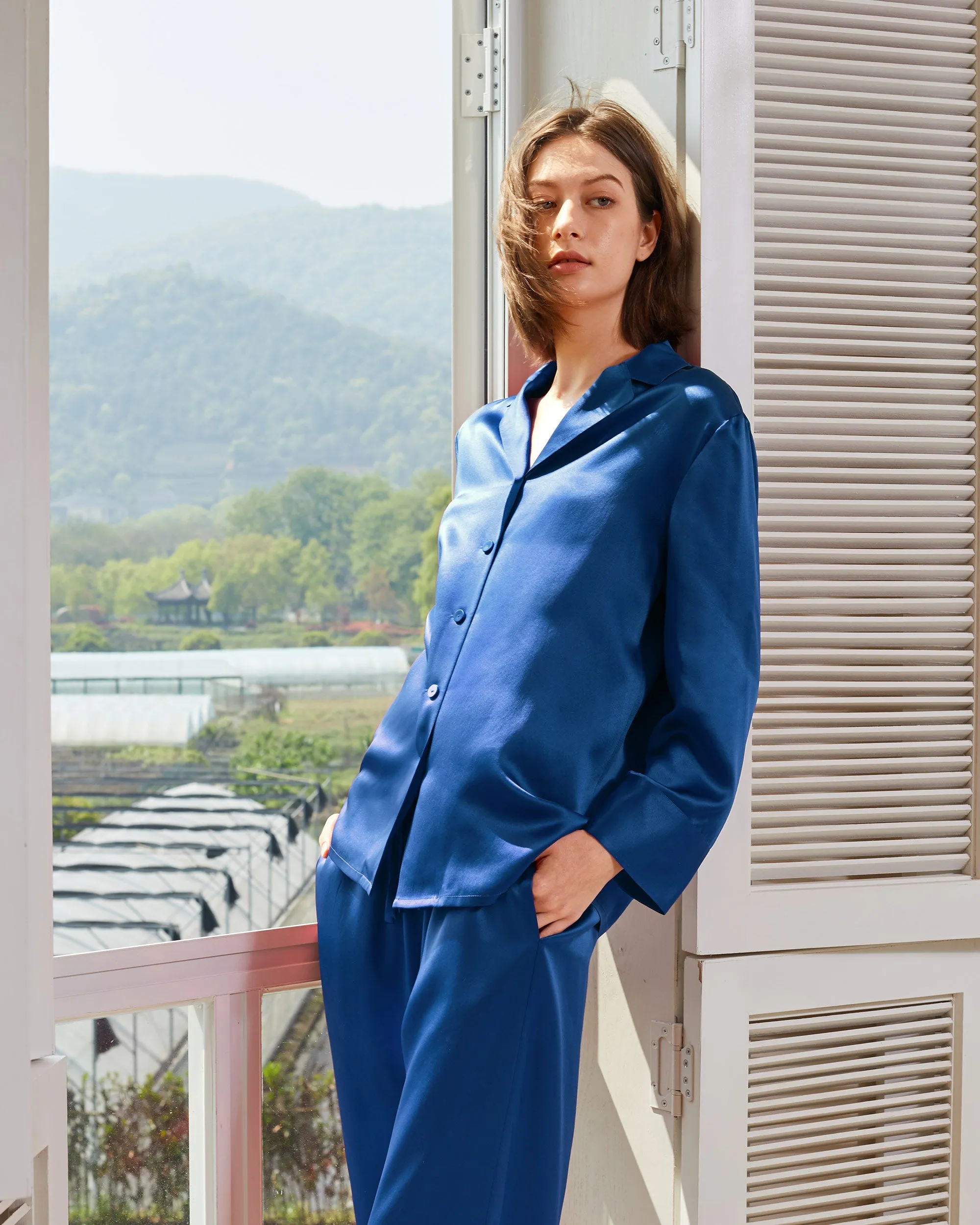 Classic Silk Pajamas - For Women