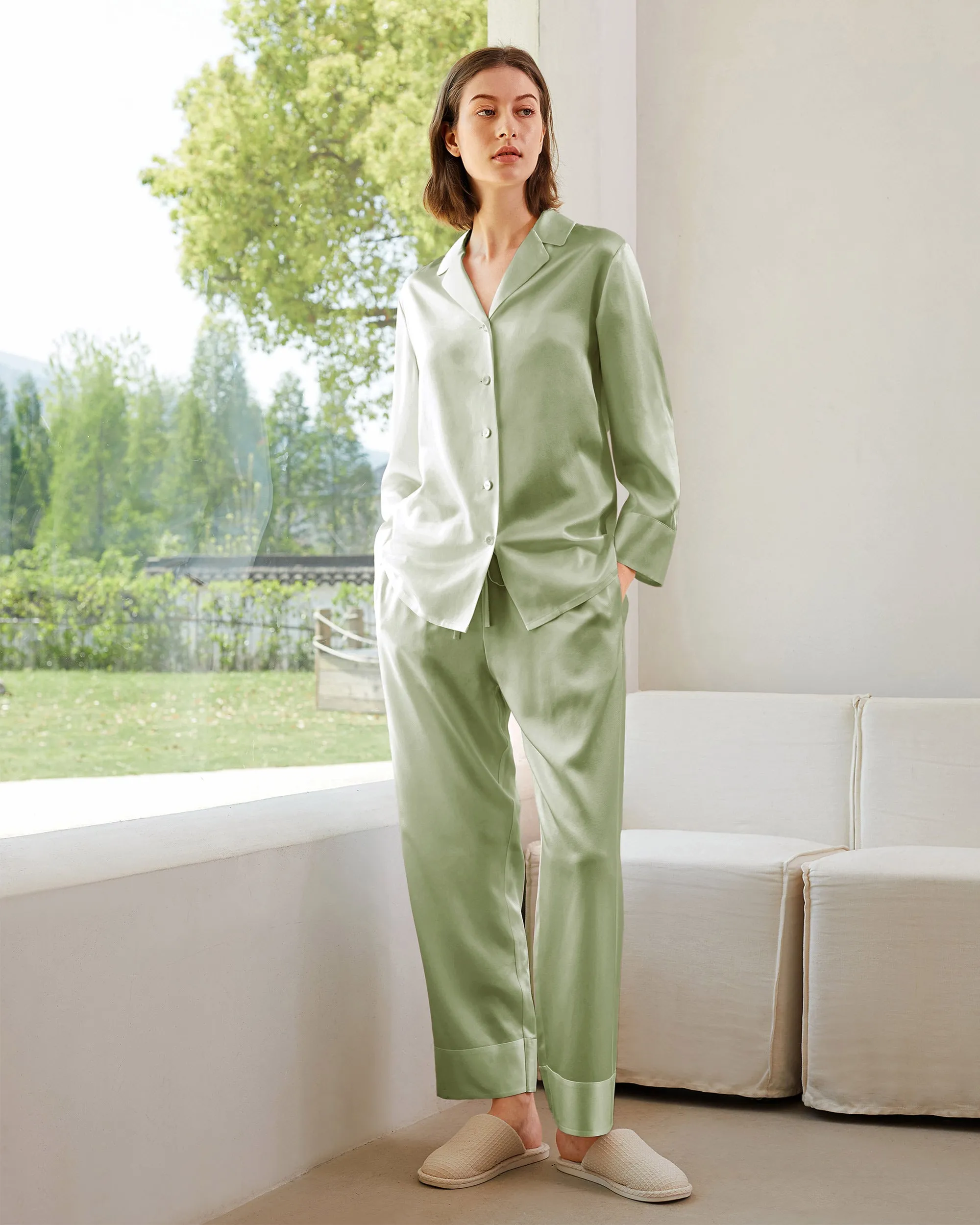 Classic Silk Pajamas - For Women