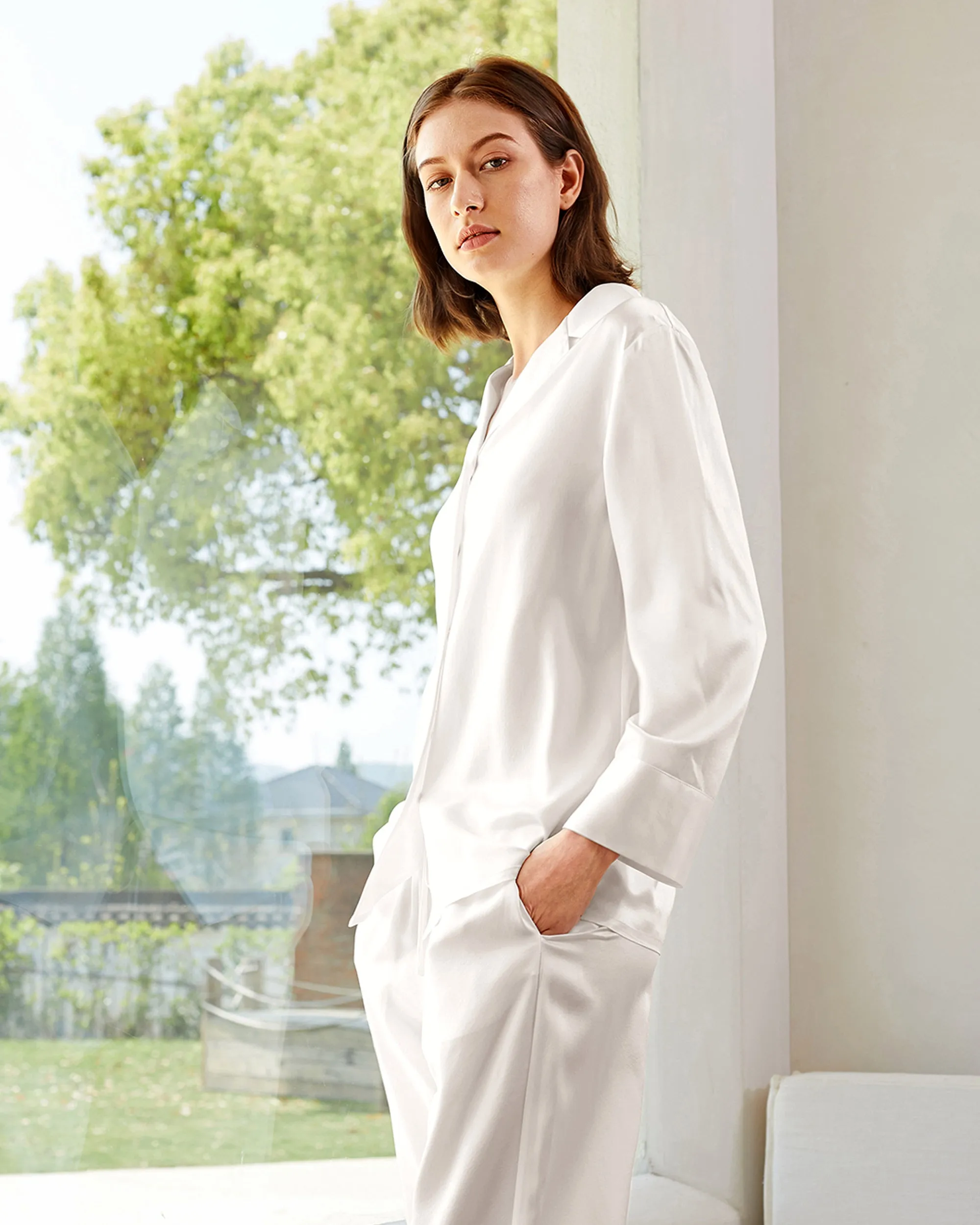 Classic Silk Pajamas - For Women