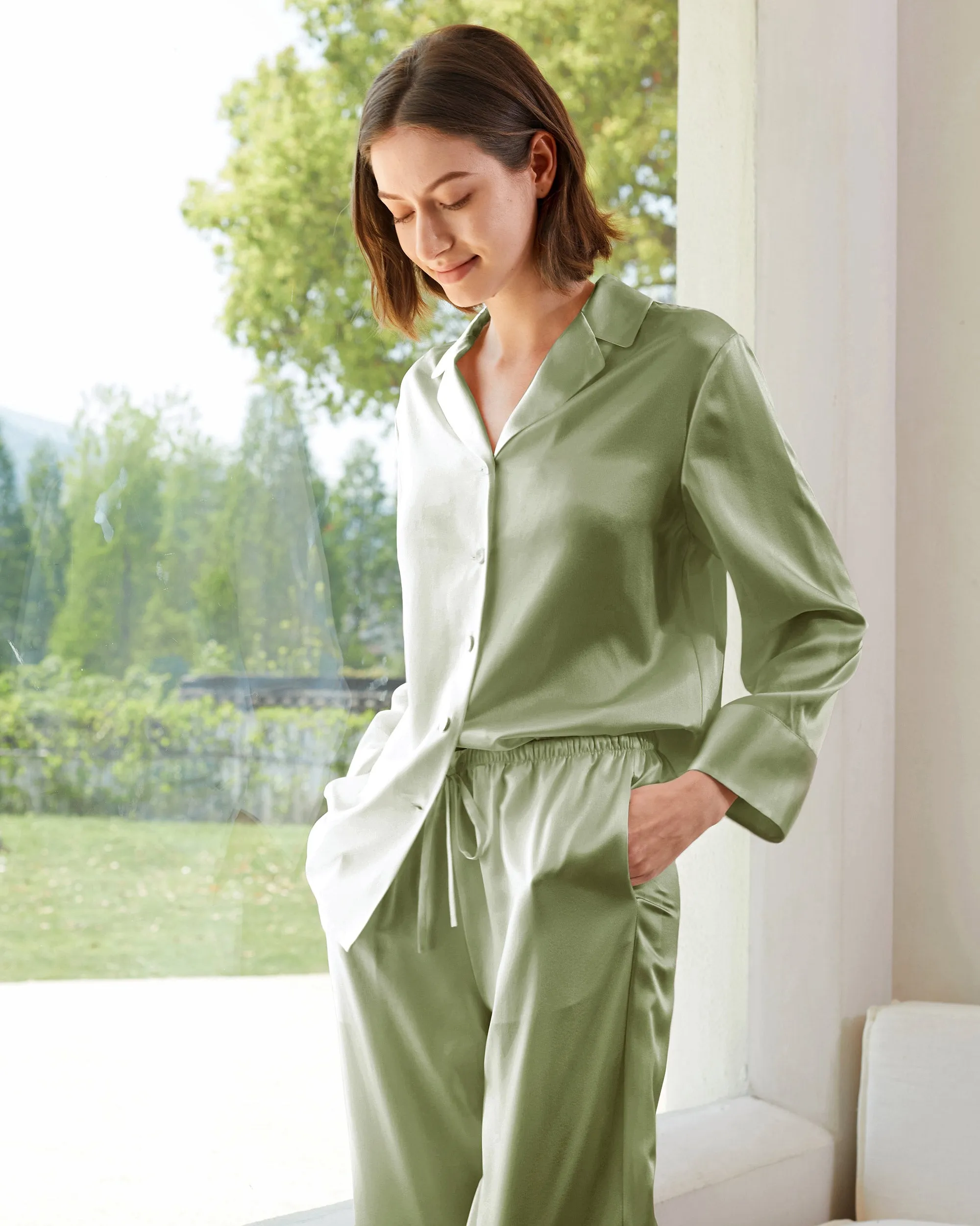 Classic Silk Pajamas - For Women