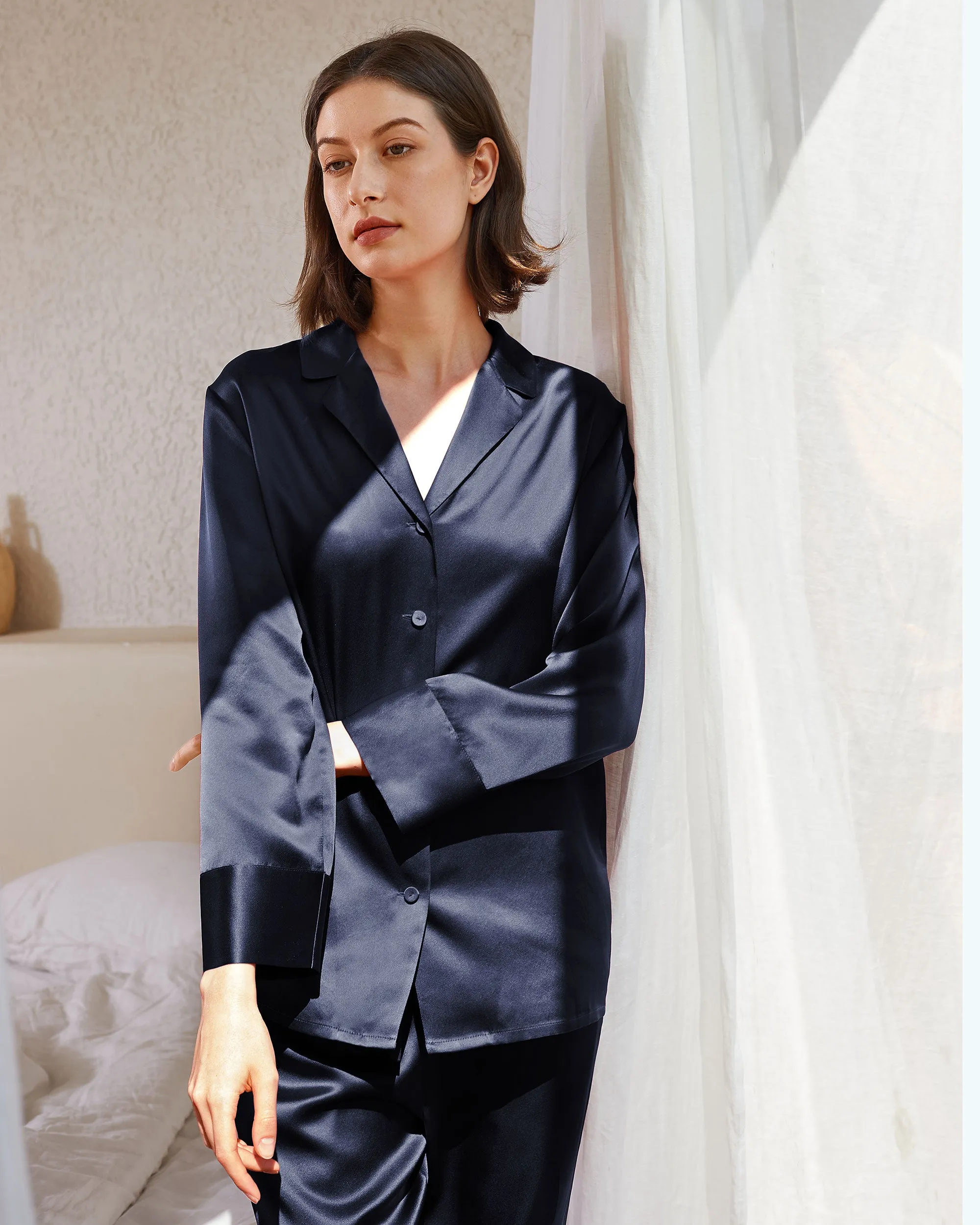 Classic Silk Pajamas - For Women