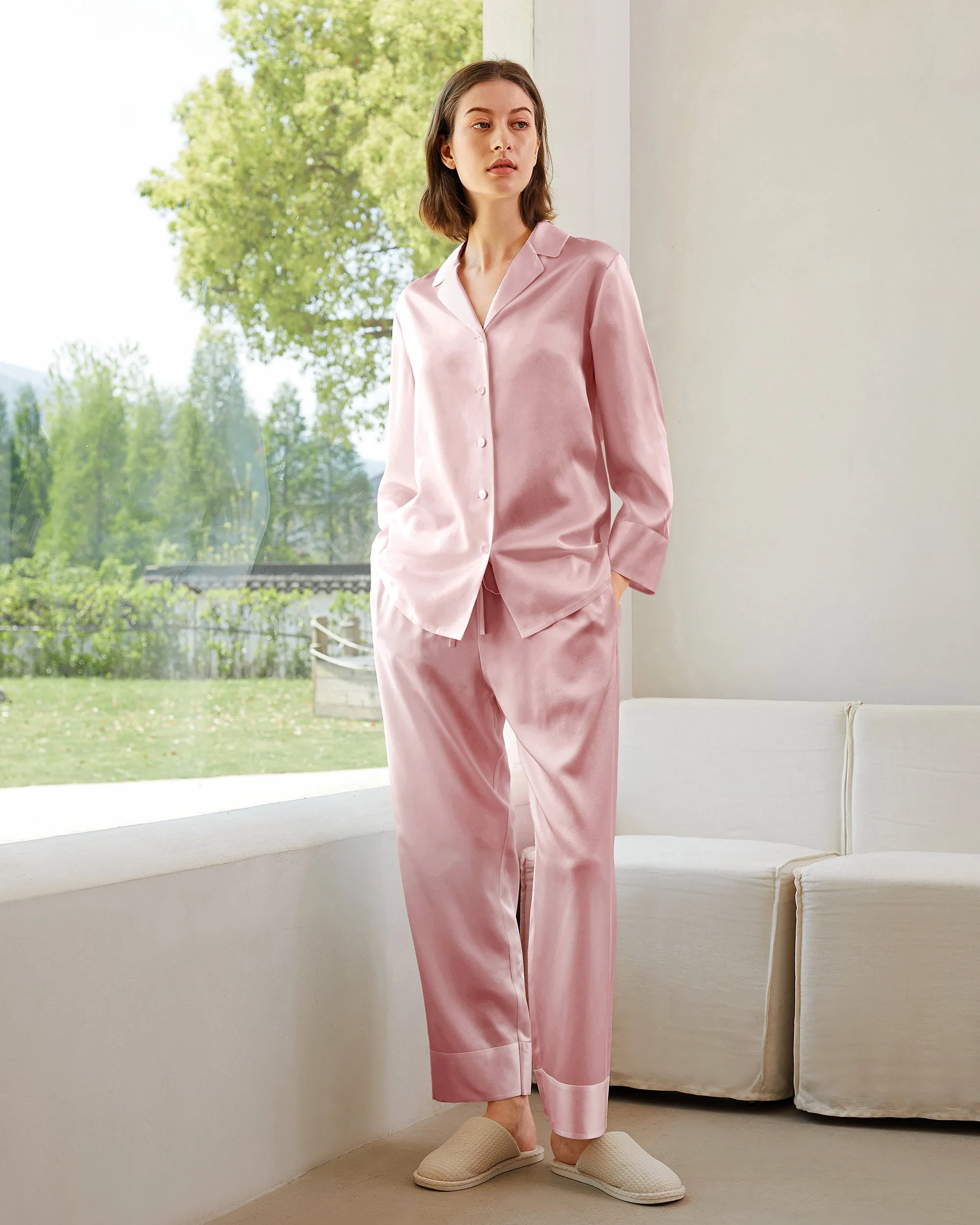 Classic Silk Pajamas - For Women