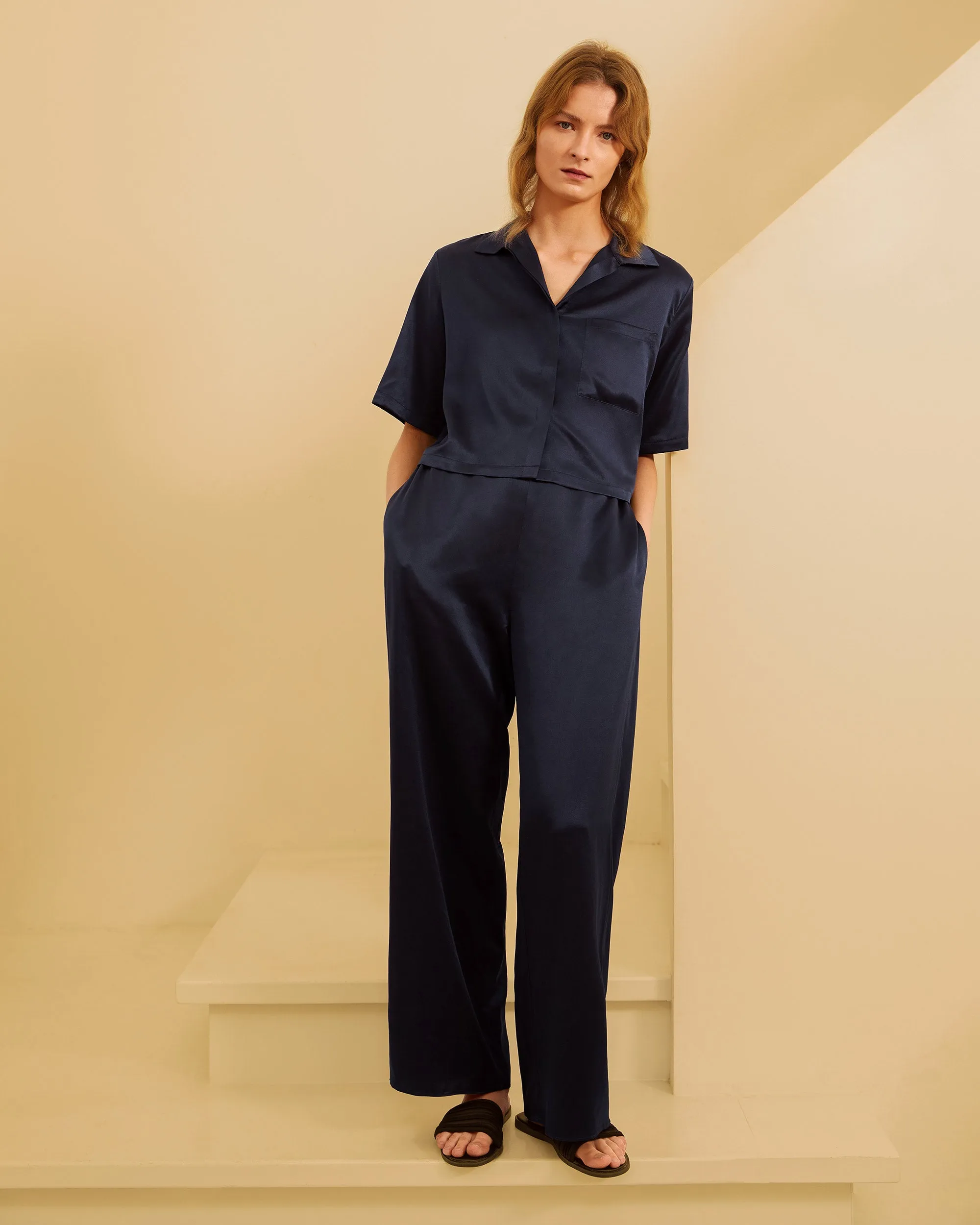 Clearance Short Sleeve Silk Pajamas