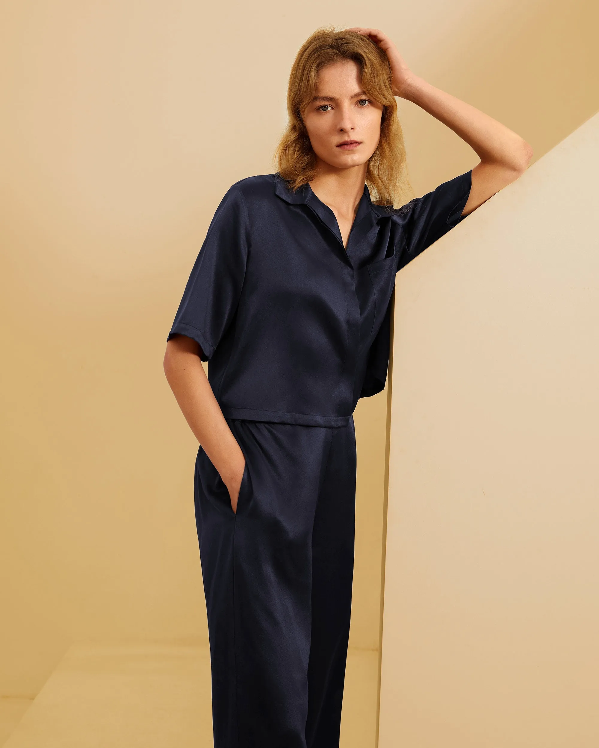 Clearance Short Sleeve Silk Pajamas