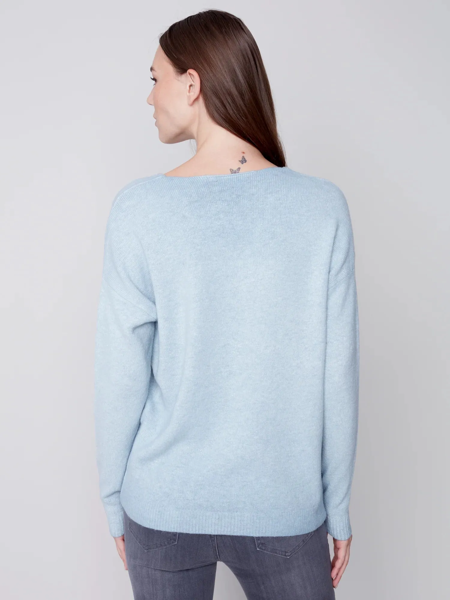 COLD DYE V-NECK SWEATER