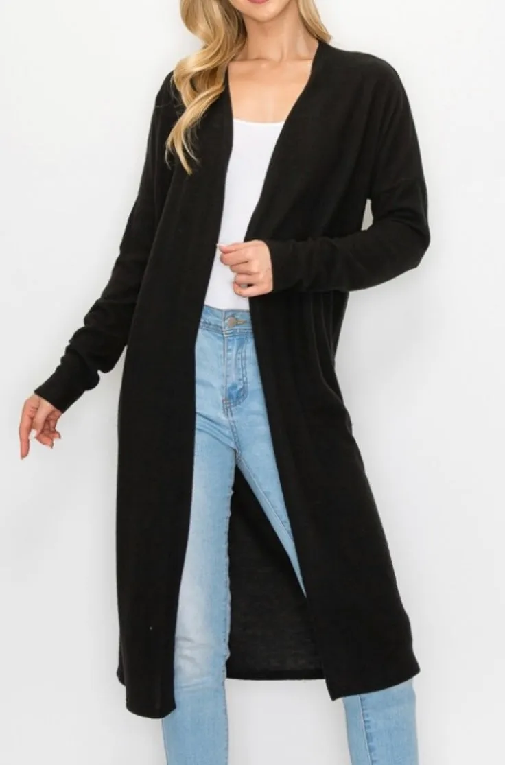 Comfy top with dolman sleeves top in our black comfy brushed Jersey