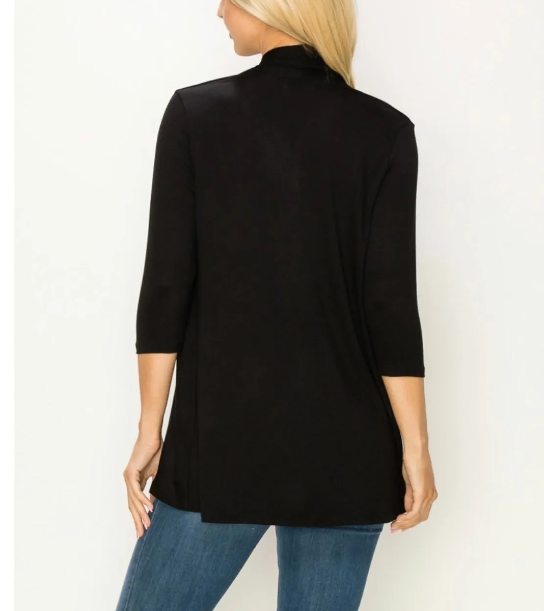 Comfy top with dolman sleeves top in our black comfy brushed Jersey