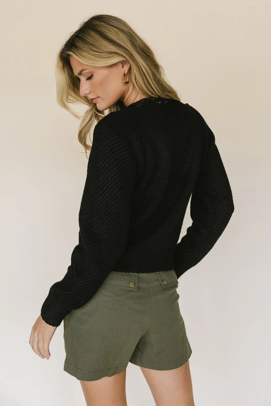 Cora Knit Sweater in Black