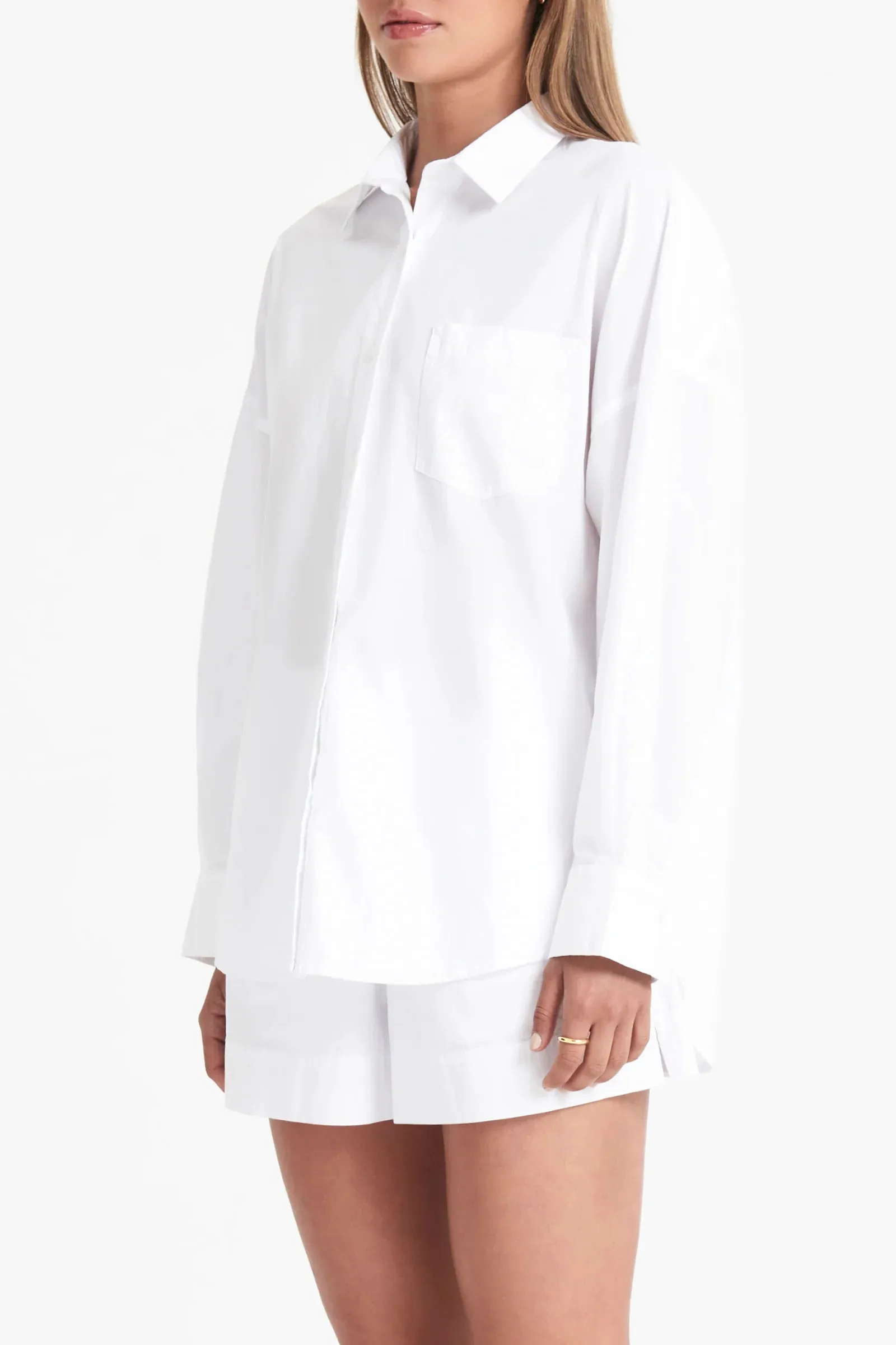 Cruz Poplin Shirt White