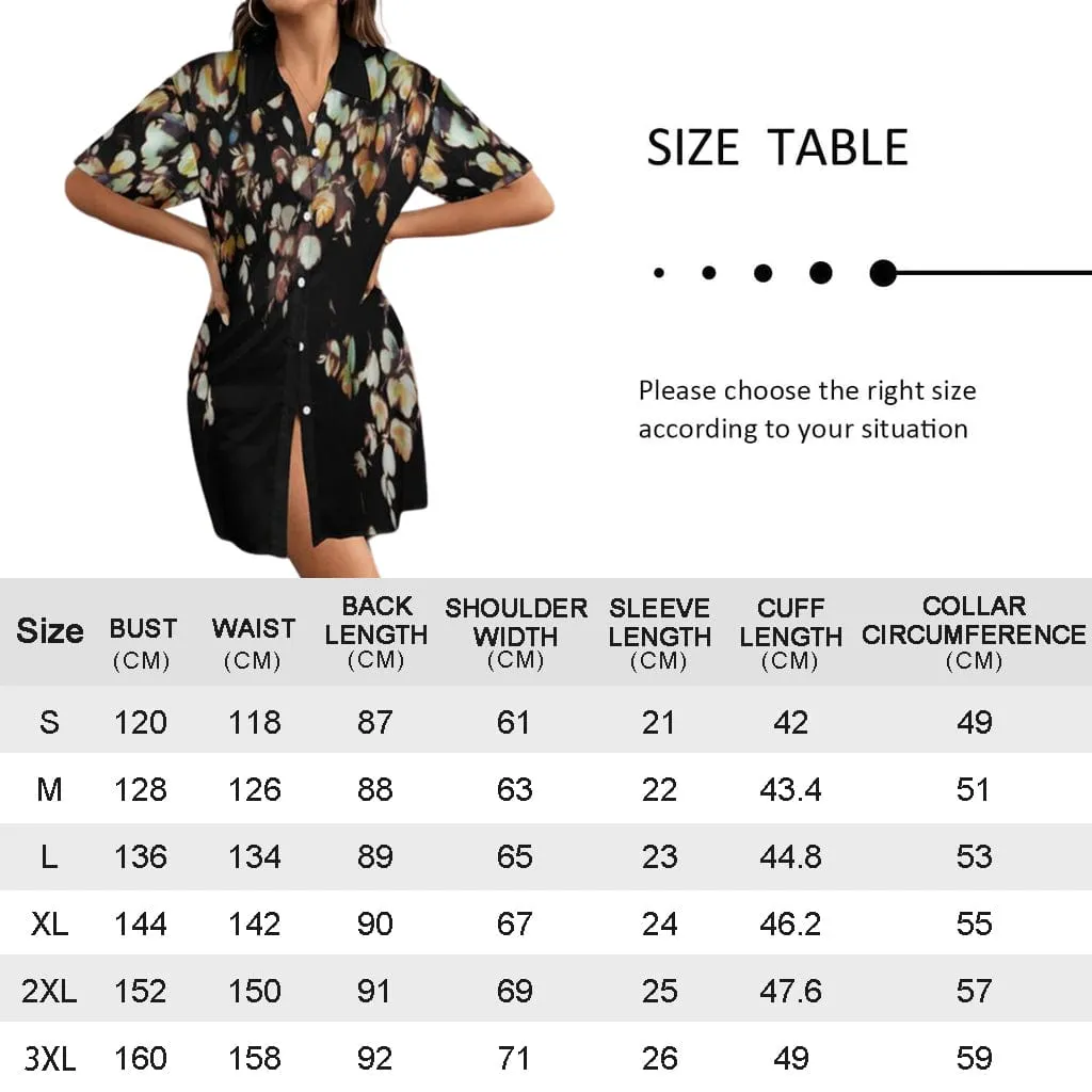 Custom Face Solid Color Satin Silk Nightshirt Button Down Pajama Dress