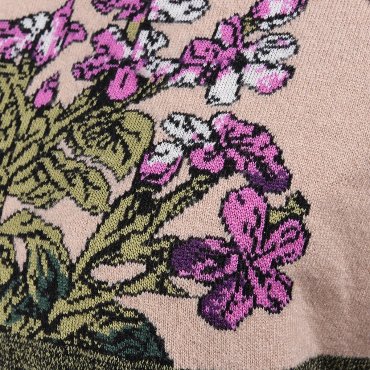 Dior Dusty Pink Cashmere Blend Fleurs Bibliques Sweater