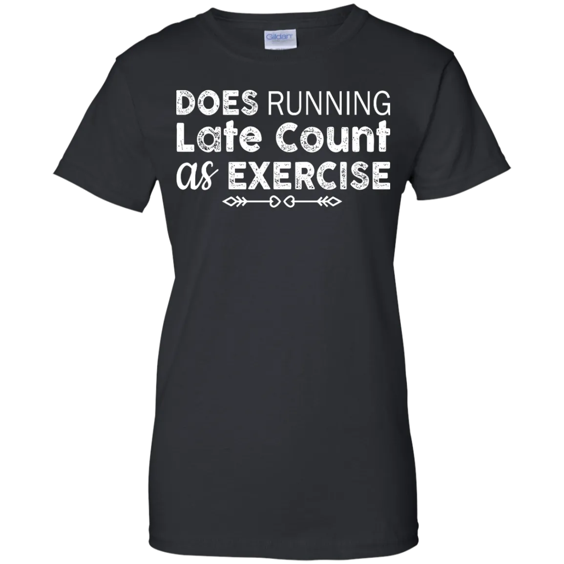 Does Running late count as exercise shirt, sweater, tank