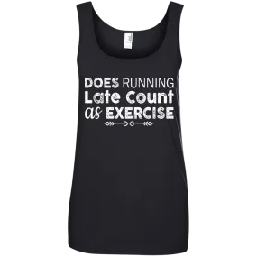 Does Running late count as exercise shirt, sweater, tank