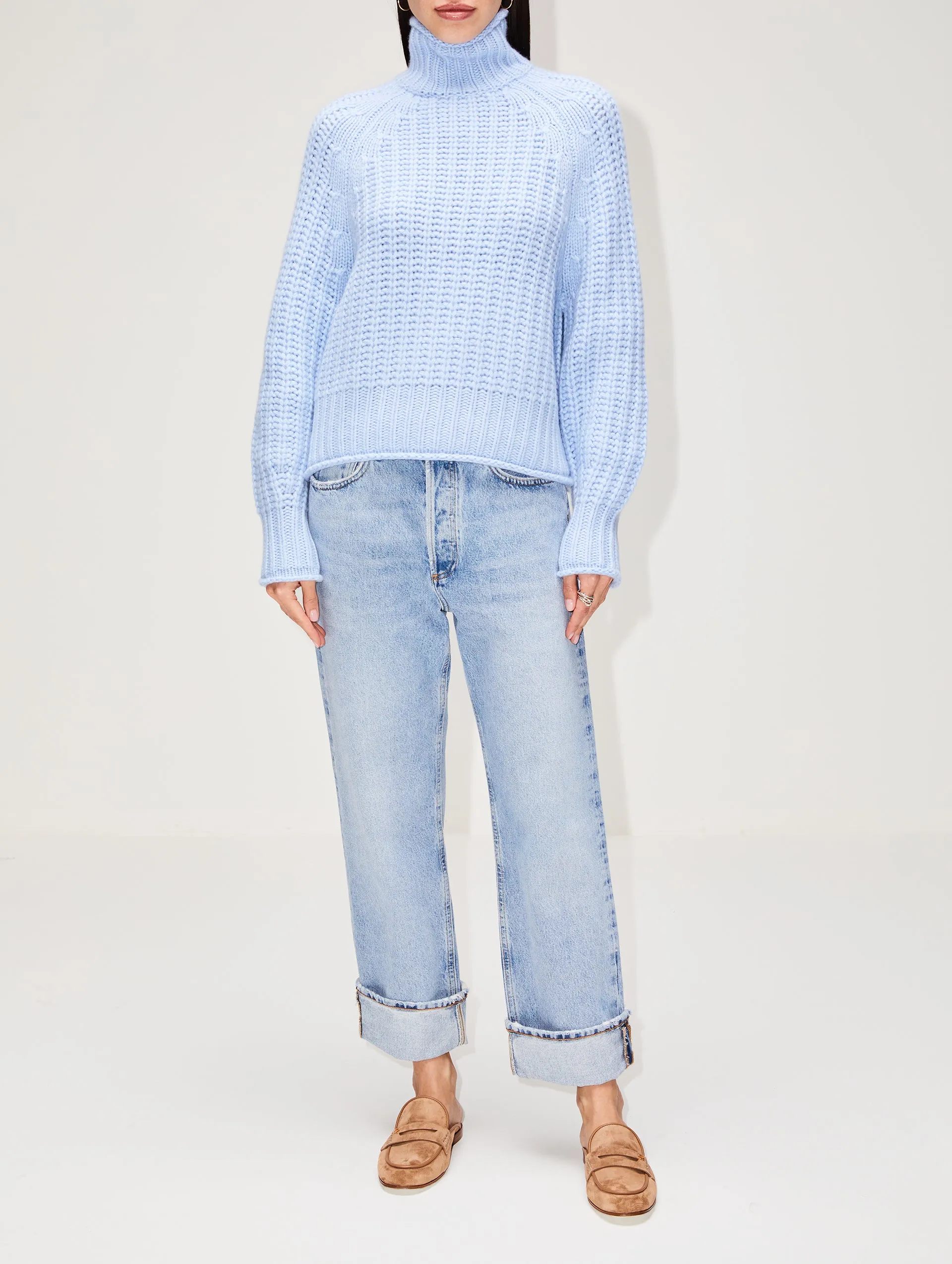 Ellis Hand Knit Turtleneck Top