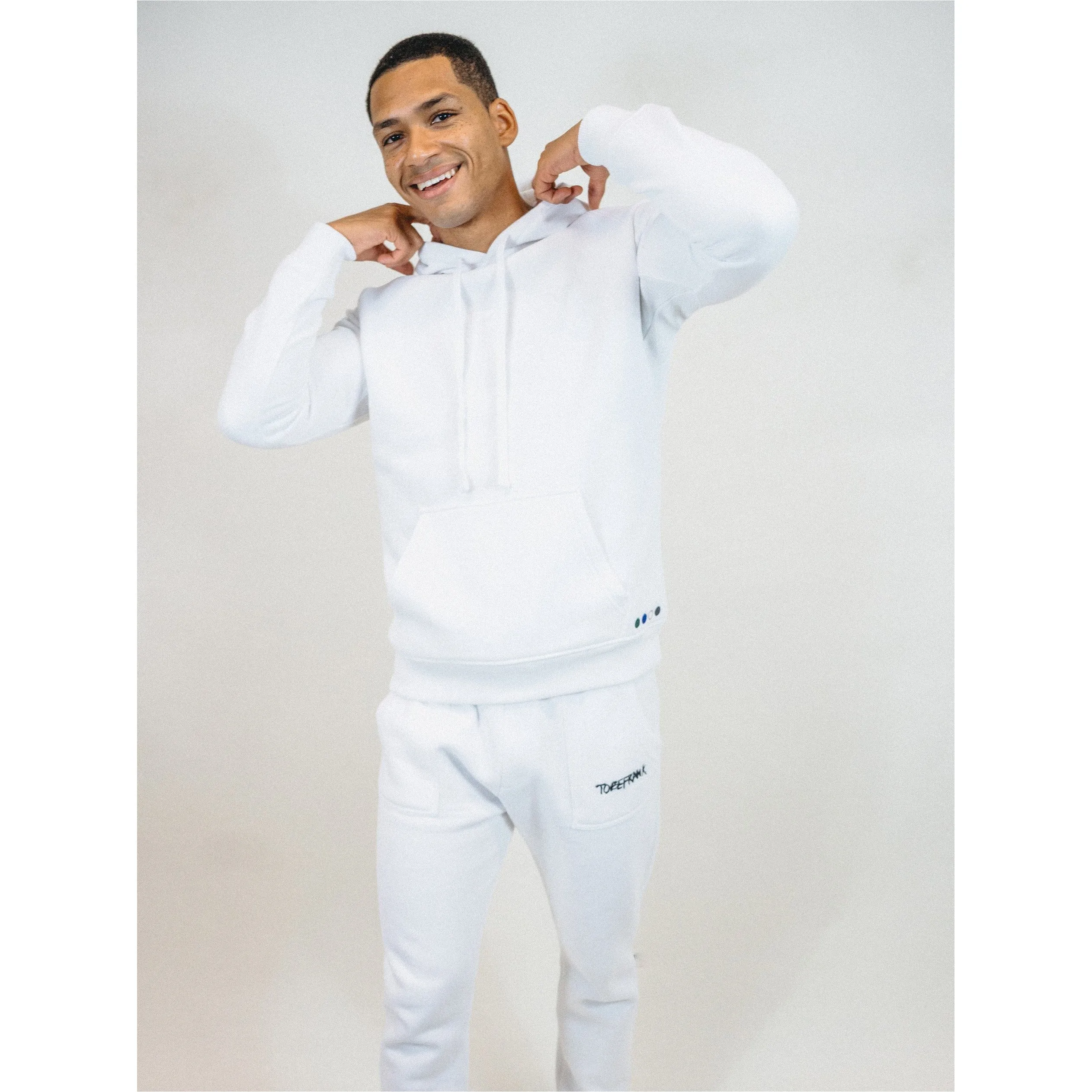 Ellis Logo Hoodie in White