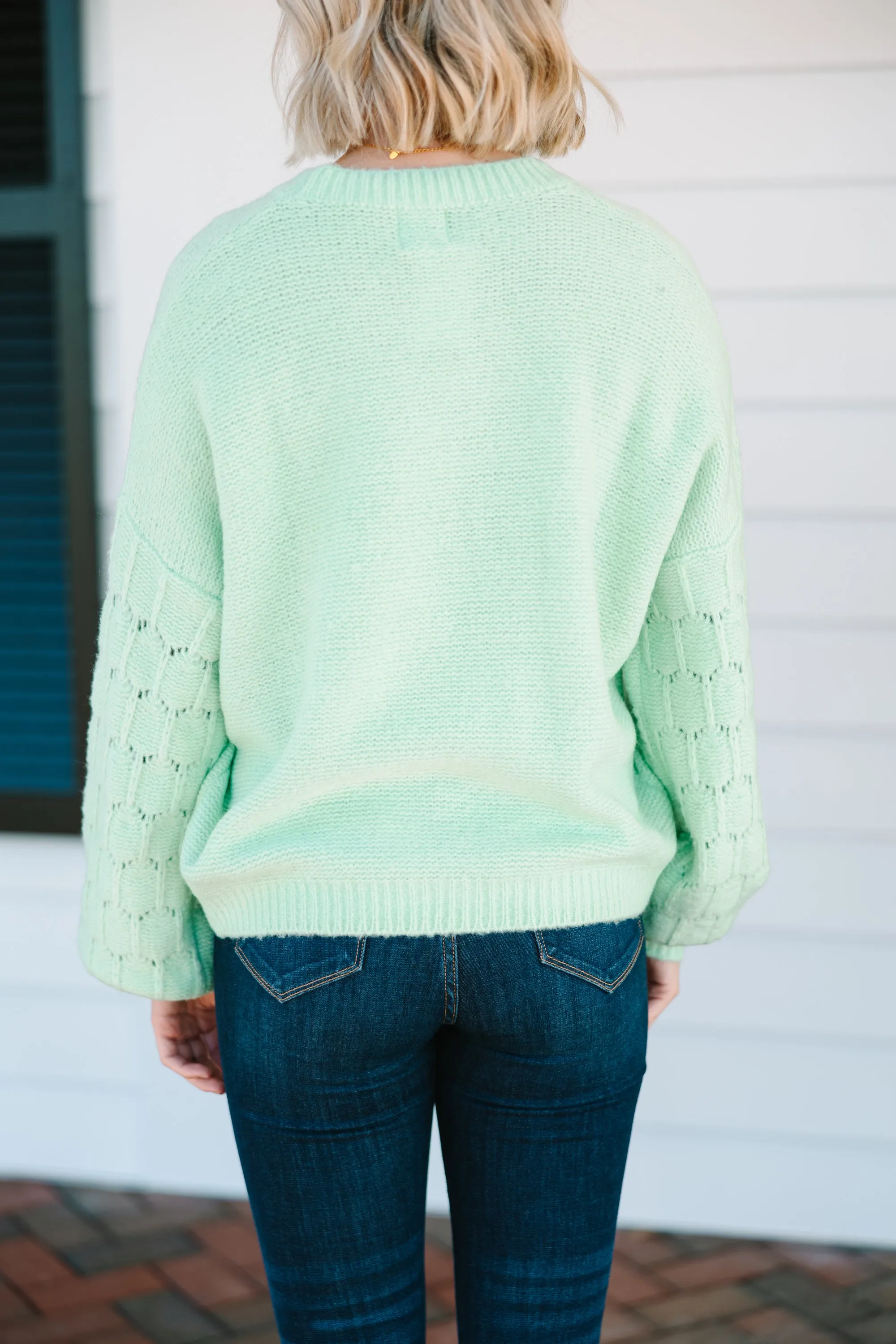 Feeling Close To You Mint Sweater