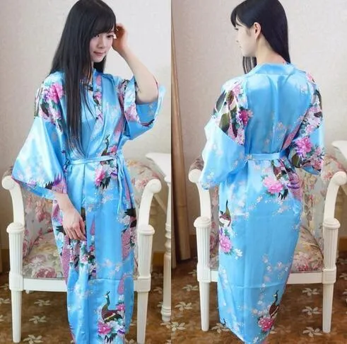 Floral Silk Kimono Nightgown