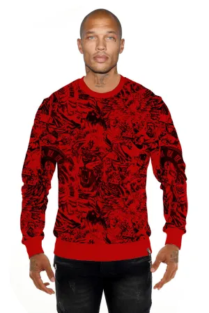 George V Paris All over crewneck (Red)